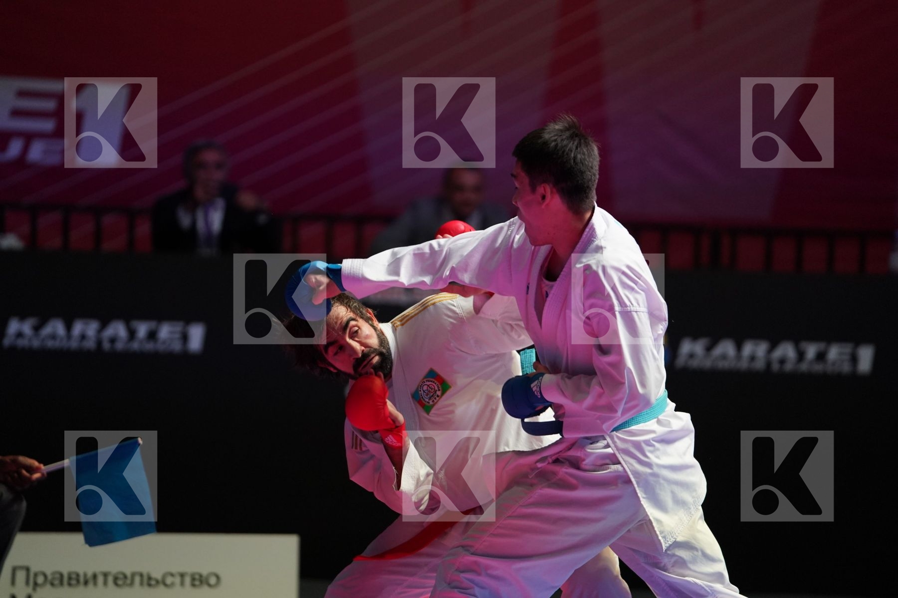 AGHAYEV RAFAEL (AZERBAIJAN) vs AINAZAROV YERMEK (KAZAKHSTAN) in Senior Kumite -75 Kg - Gold bout