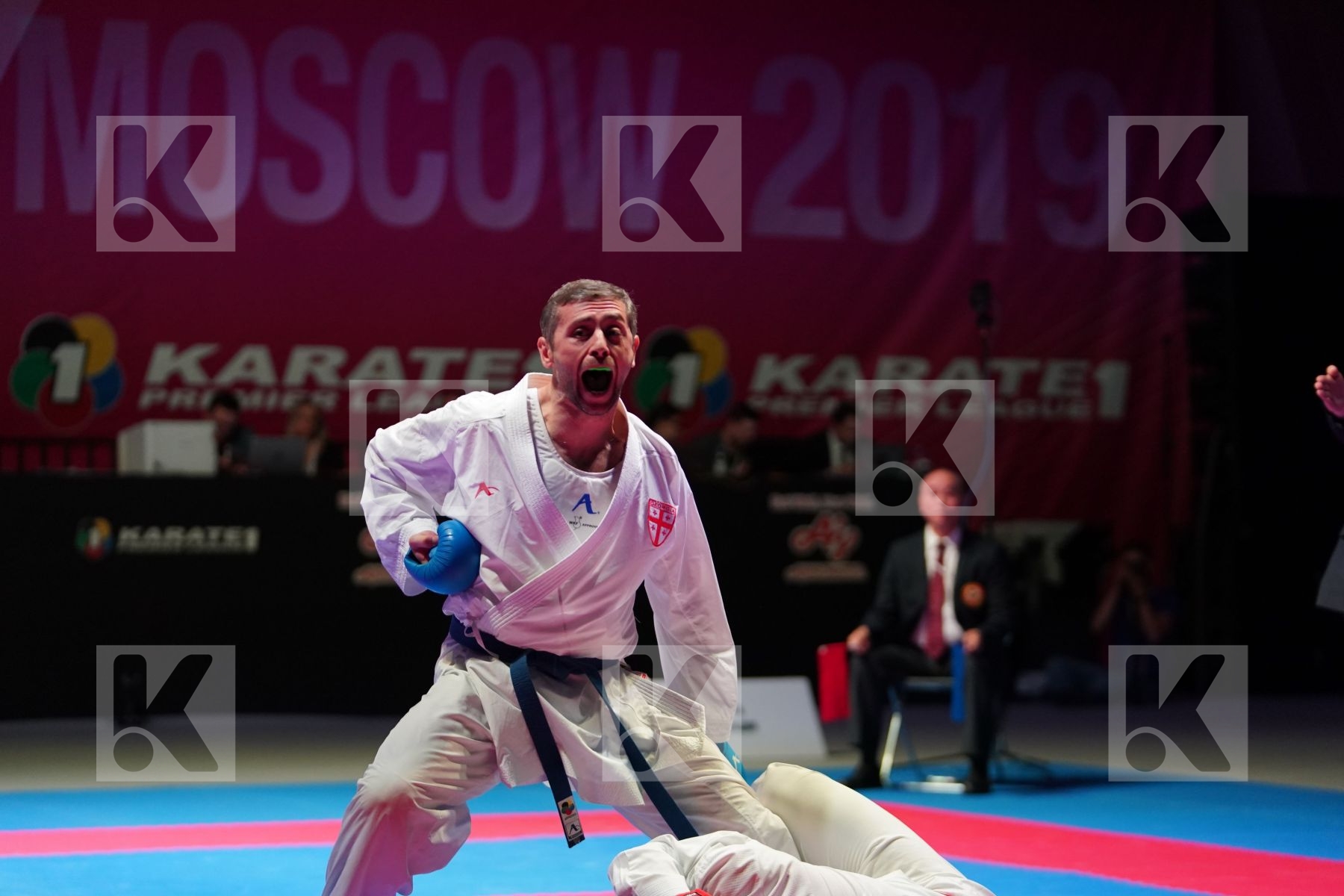 GANJZADEH SAJAD (IRAN) vs ARKANIA GOGITA (GEORGIA) in Senior Kumite 84+ Kg - Gold bout