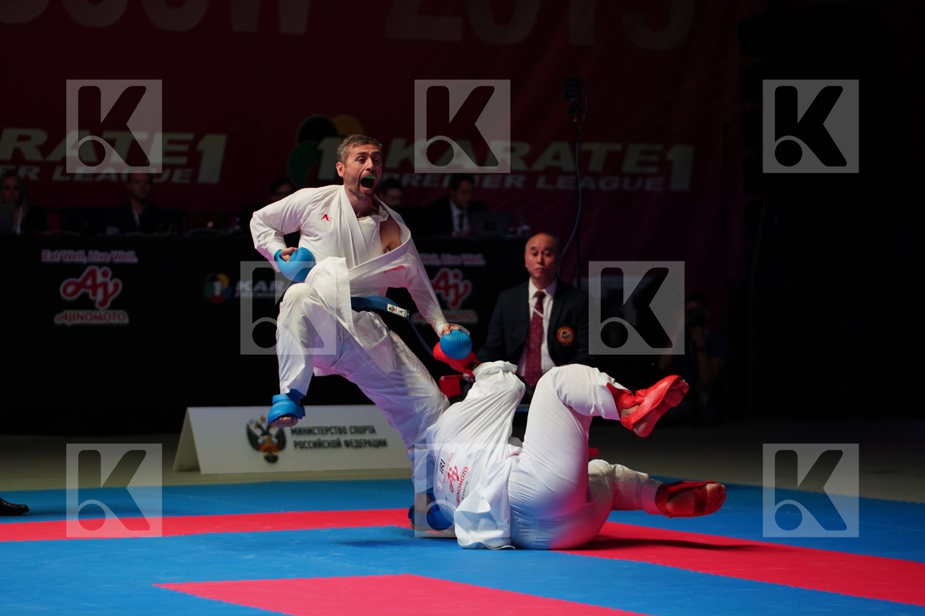 GANJZADEH SAJAD (IRAN) vs ARKANIA GOGITA (GEORGIA) in Senior Kumite 84+ Kg - Gold bout