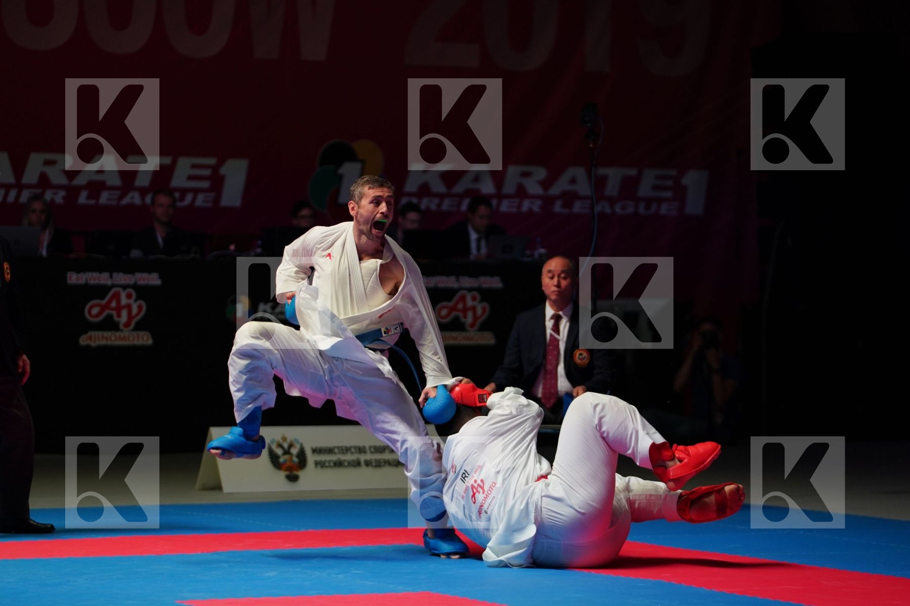 GANJZADEH SAJAD (IRAN) vs ARKANIA GOGITA (GEORGIA) in Senior Kumite 84+ Kg - Gold bout
