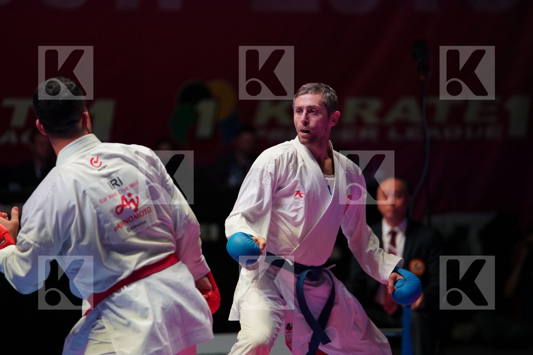 GANJZADEH SAJAD (IRAN) vs ARKANIA GOGITA (GEORGIA) in Senior Kumite 84+ Kg - Gold bout