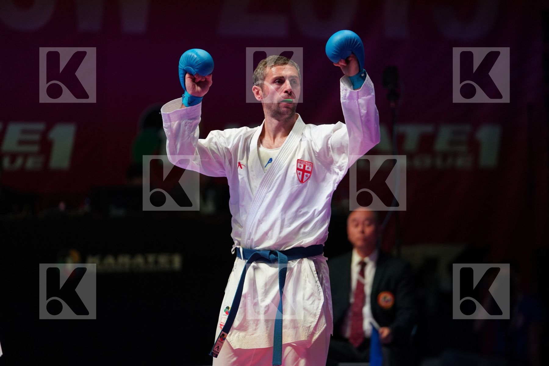 GANJZADEH SAJAD (IRAN) vs ARKANIA GOGITA (GEORGIA) in Senior Kumite 84+ Kg - Gold bout