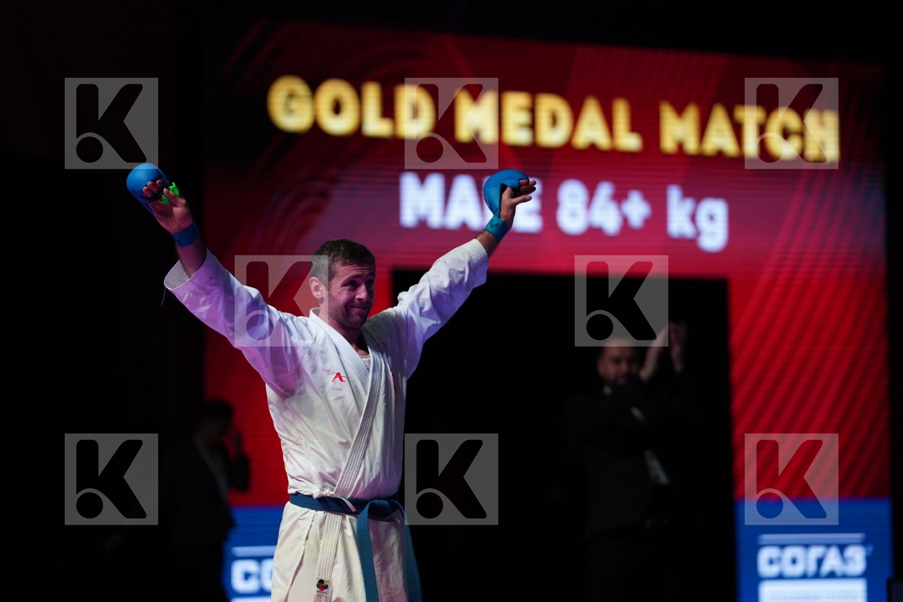 GANJZADEH SAJAD (IRAN) vs ARKANIA GOGITA (GEORGIA) in Senior Kumite 84+ Kg - Gold bout