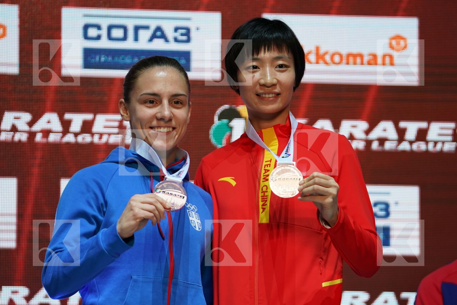 PREKOVIC JOVANA (SERBIA), YIN XIAOYAN (CHINA) during podium ceremony