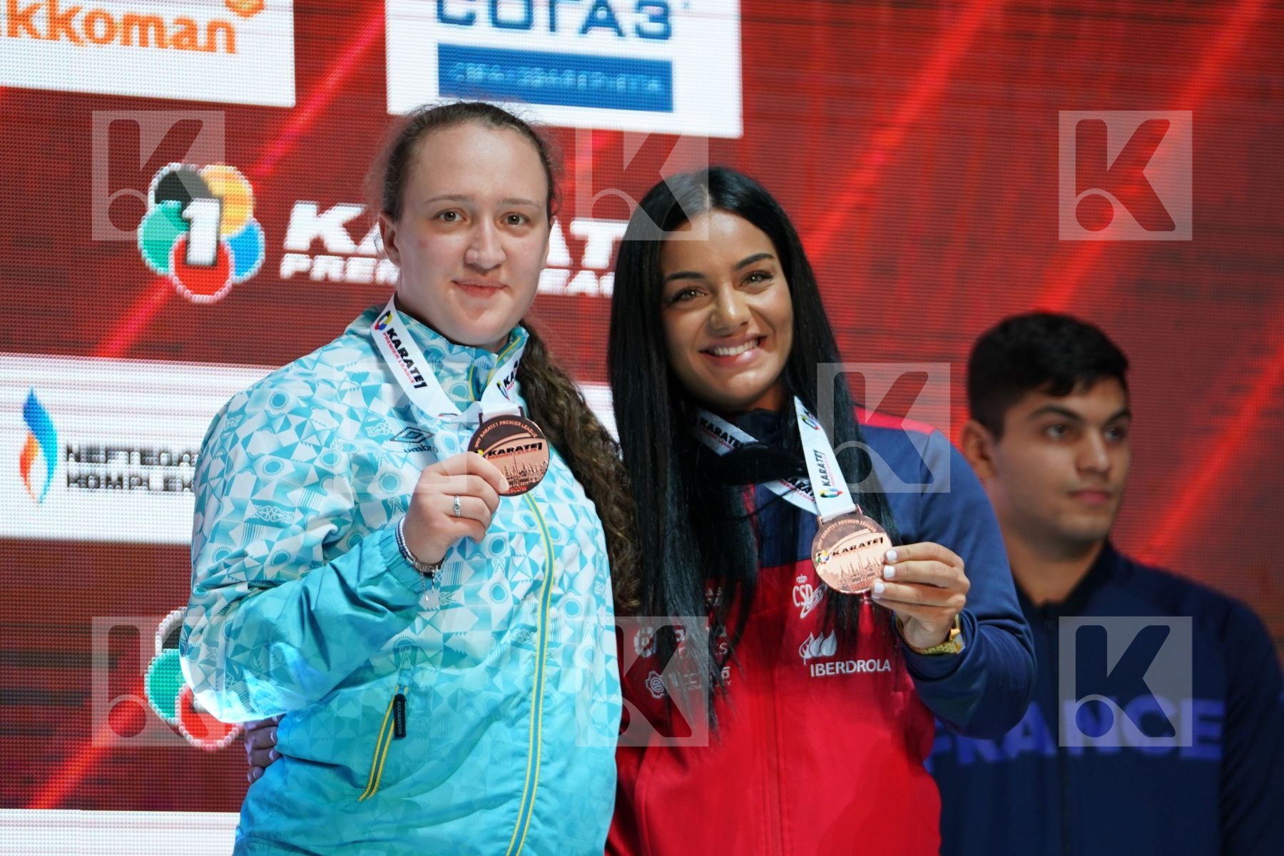 BERULTSEVA SOFYA (KAZAKHSTAN), TORRES GARCIA MARIA (SPAIN) during podium ceremony
