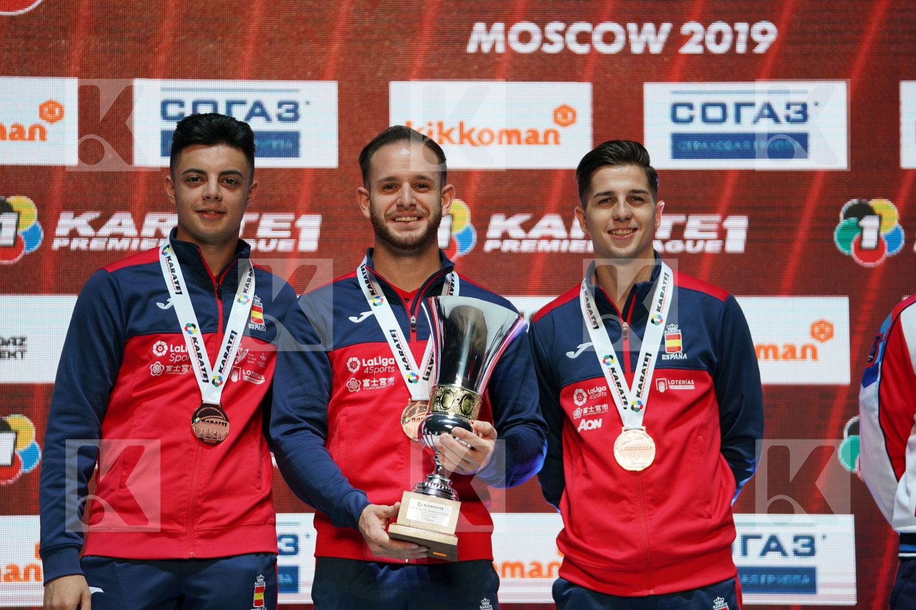 SPAIN during podium ceremony