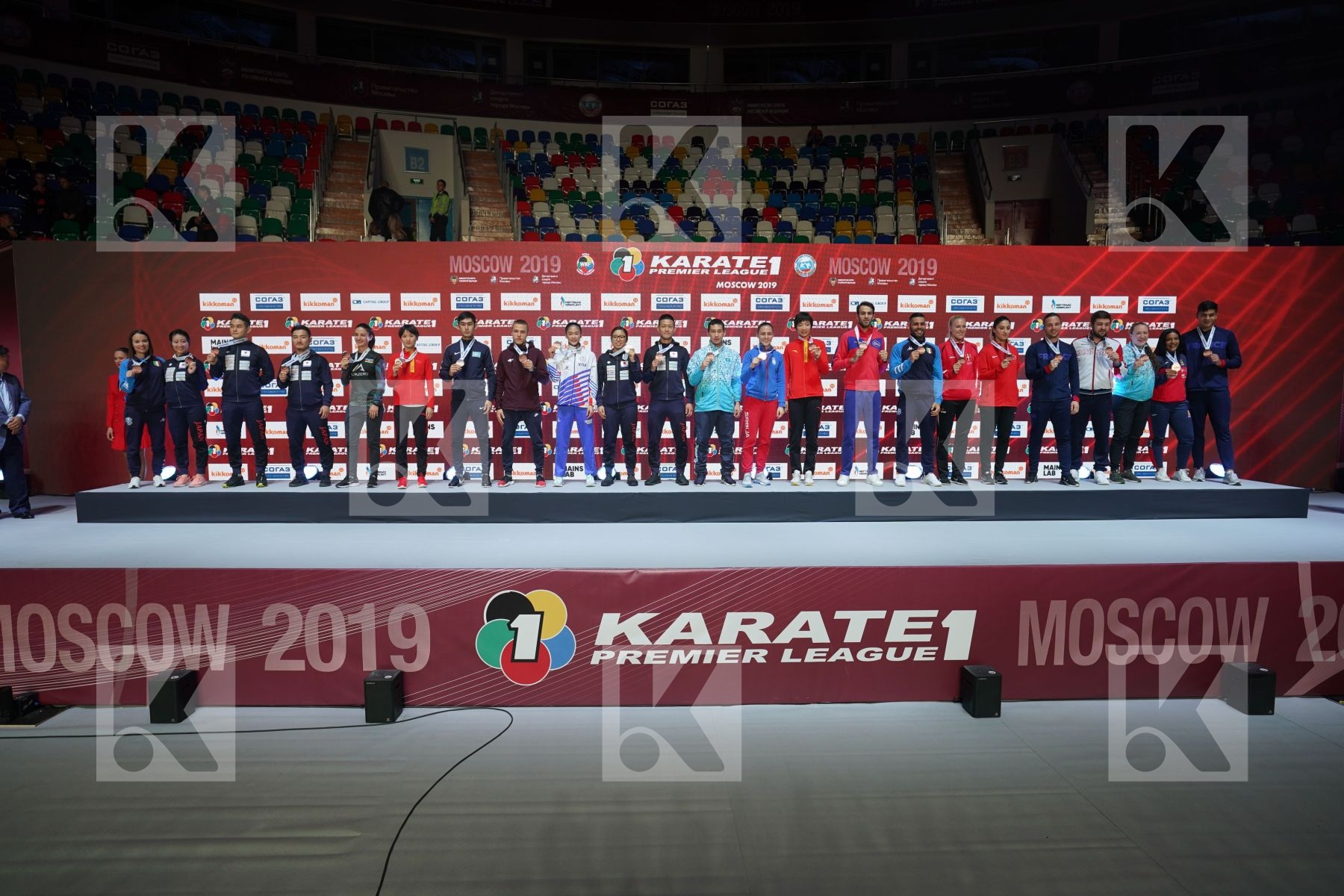 All bronze medalist during podium ceremony