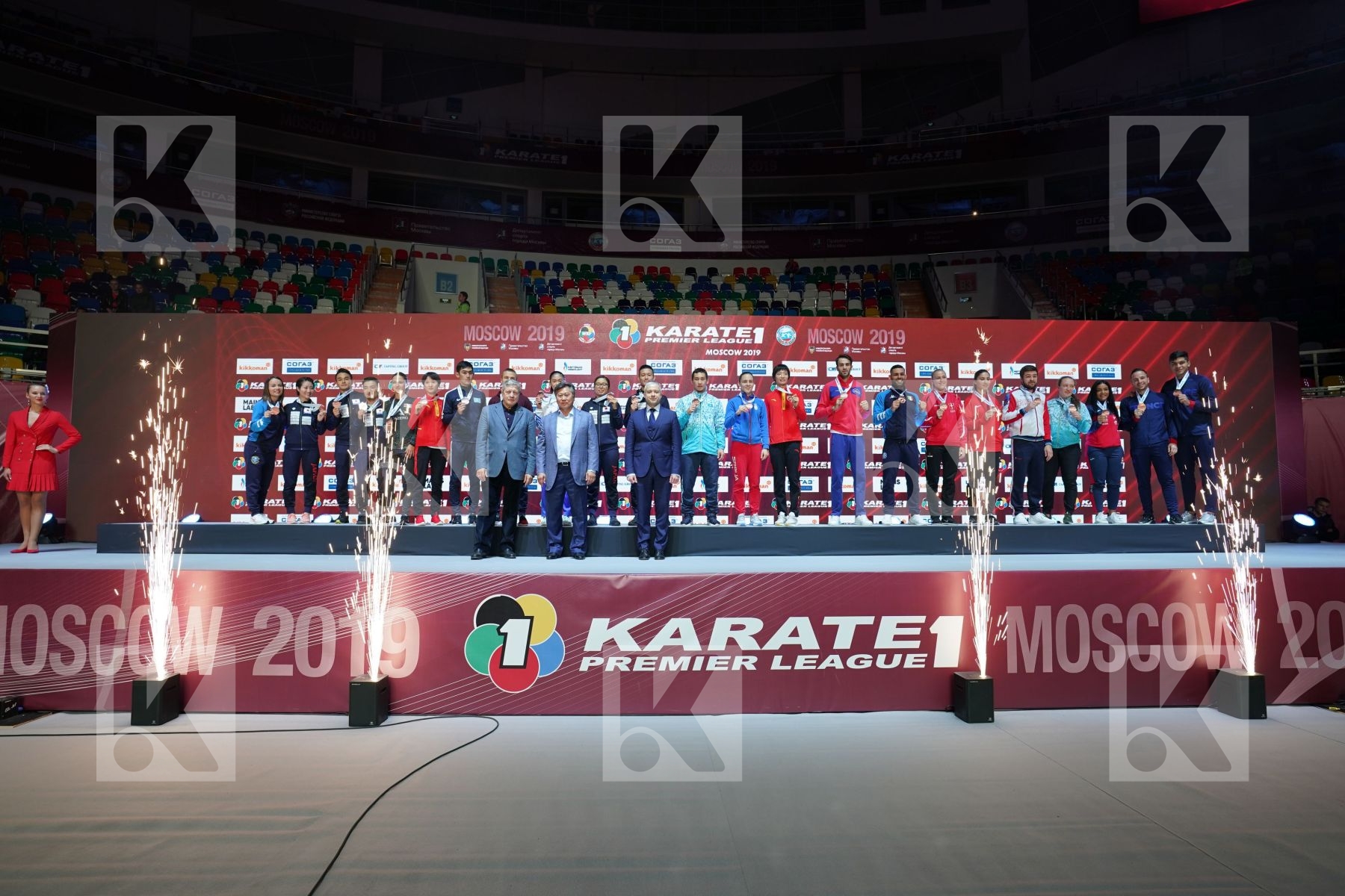 All bronze medalist during podium ceremony