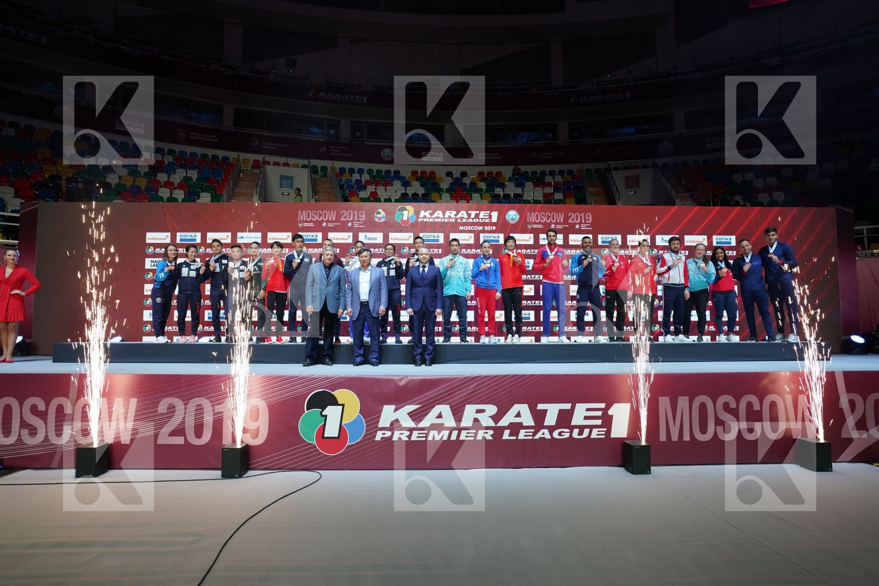 All bronze medalist during podium ceremony