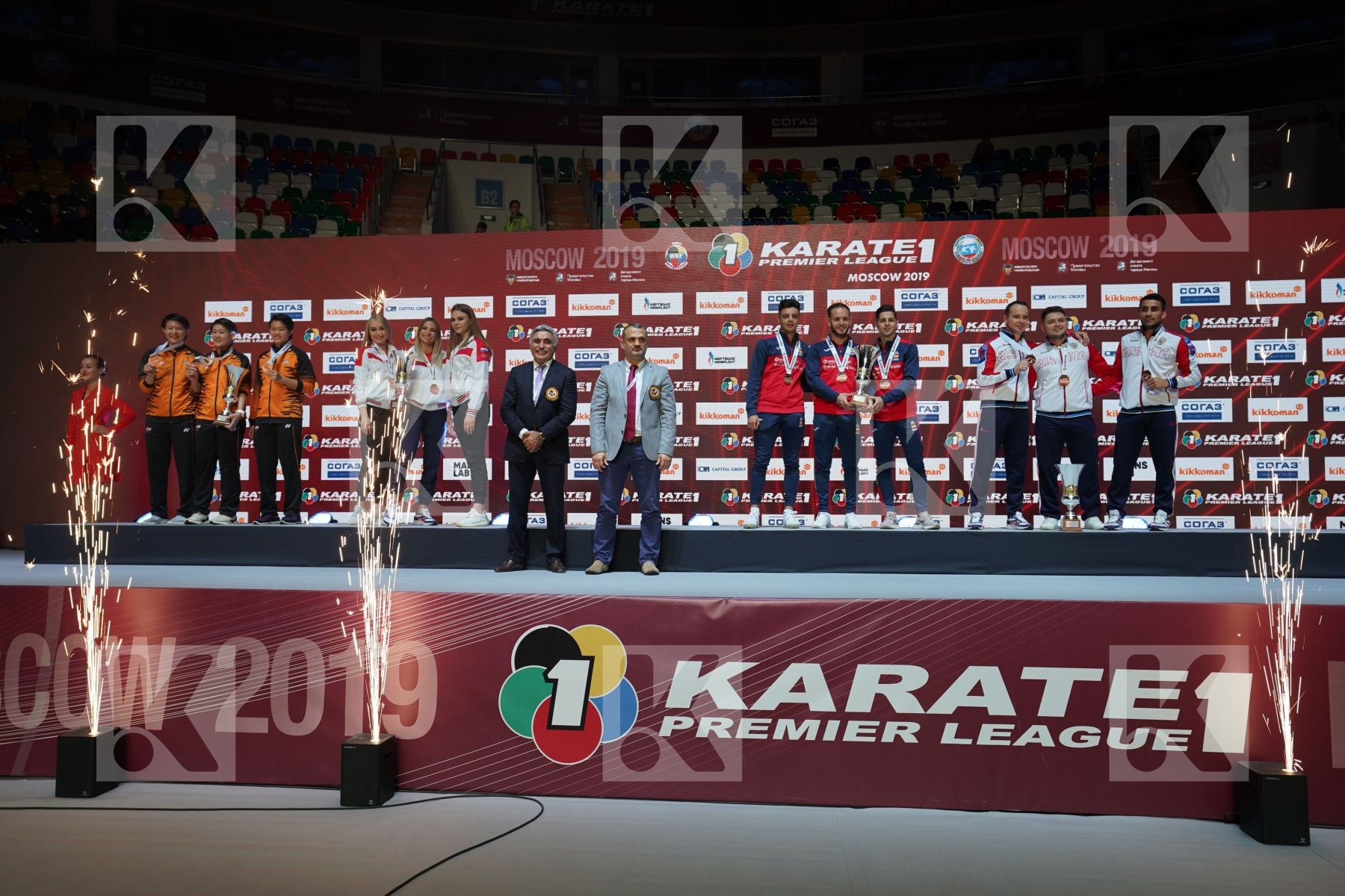 All bronze medalist during podium ceremony