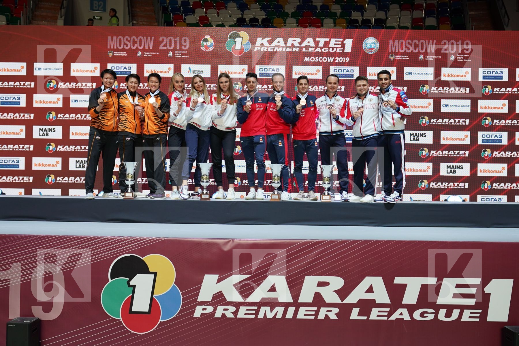 All bronze medalist during podium ceremony