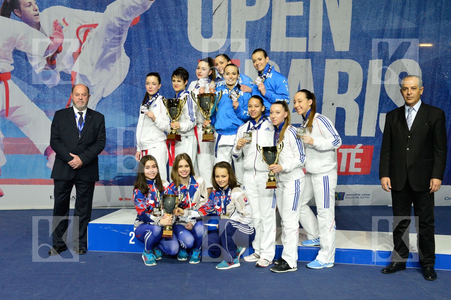 Female Team Kata podium