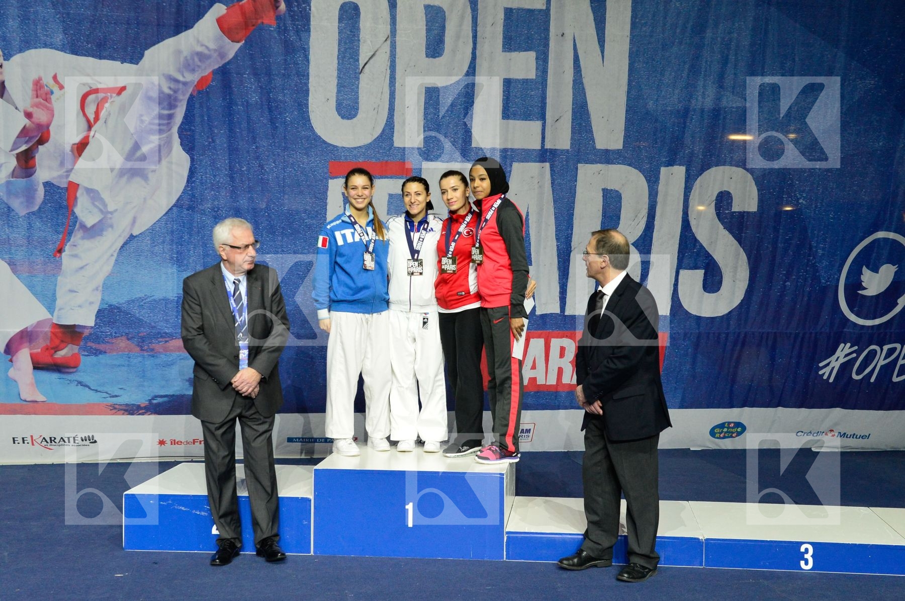 Female Kumite -50 Kg podium