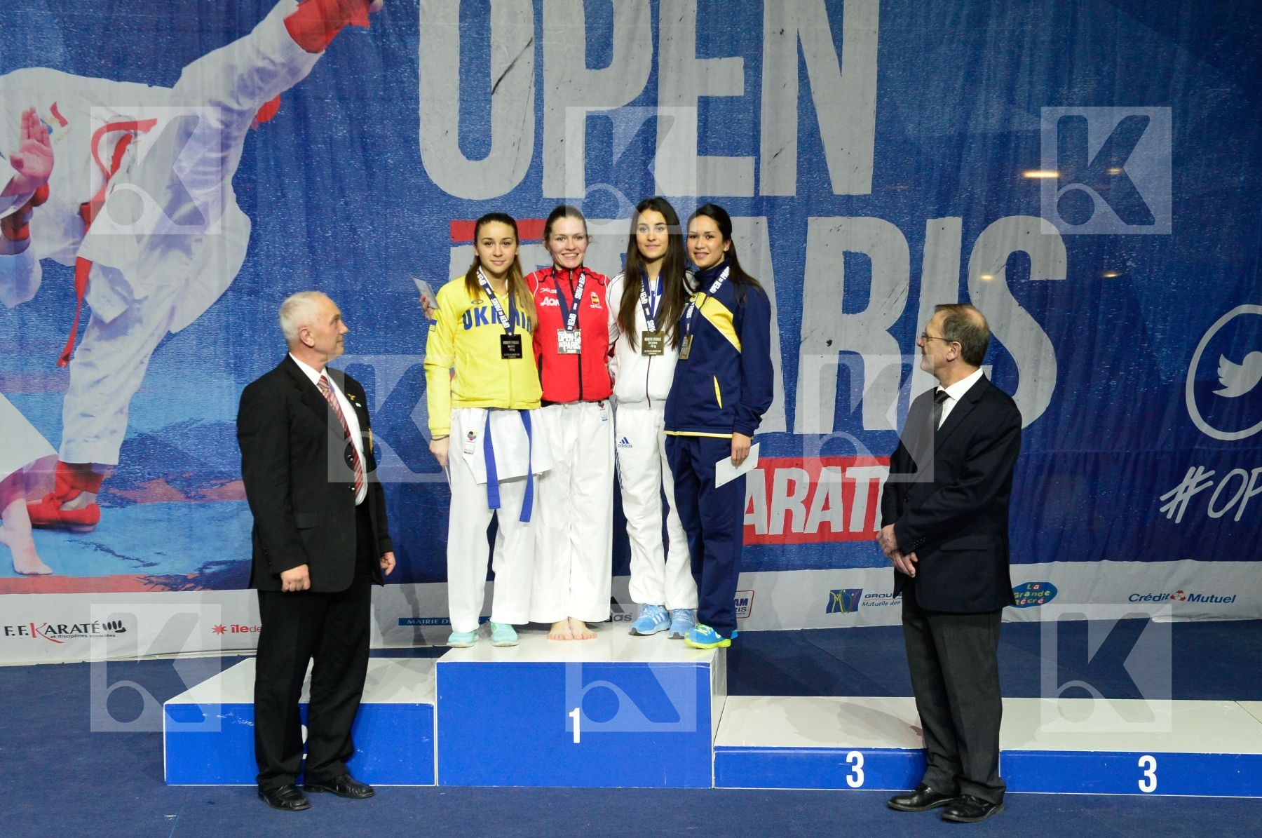 Female Kumite -55 Kg podium