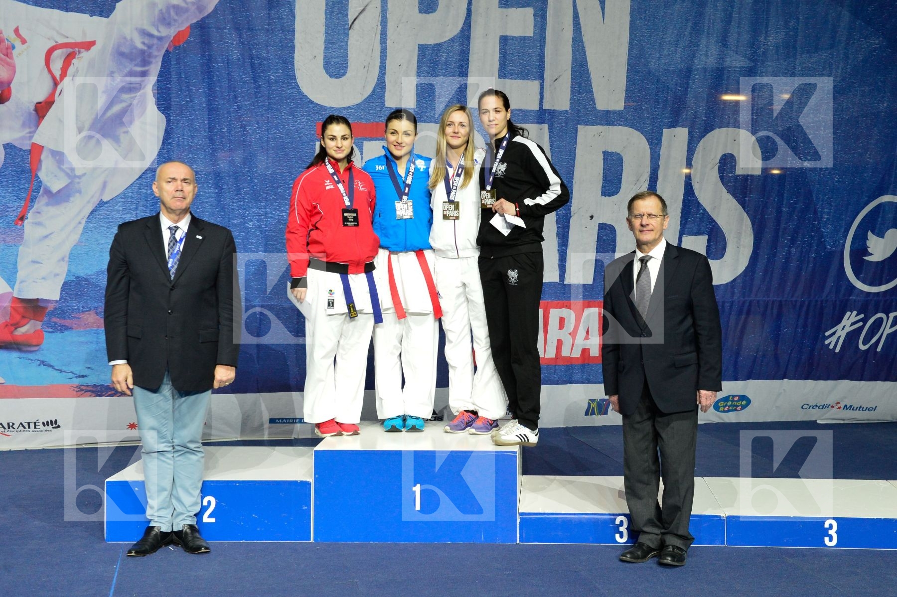 Female Kumite -68 Kg podium