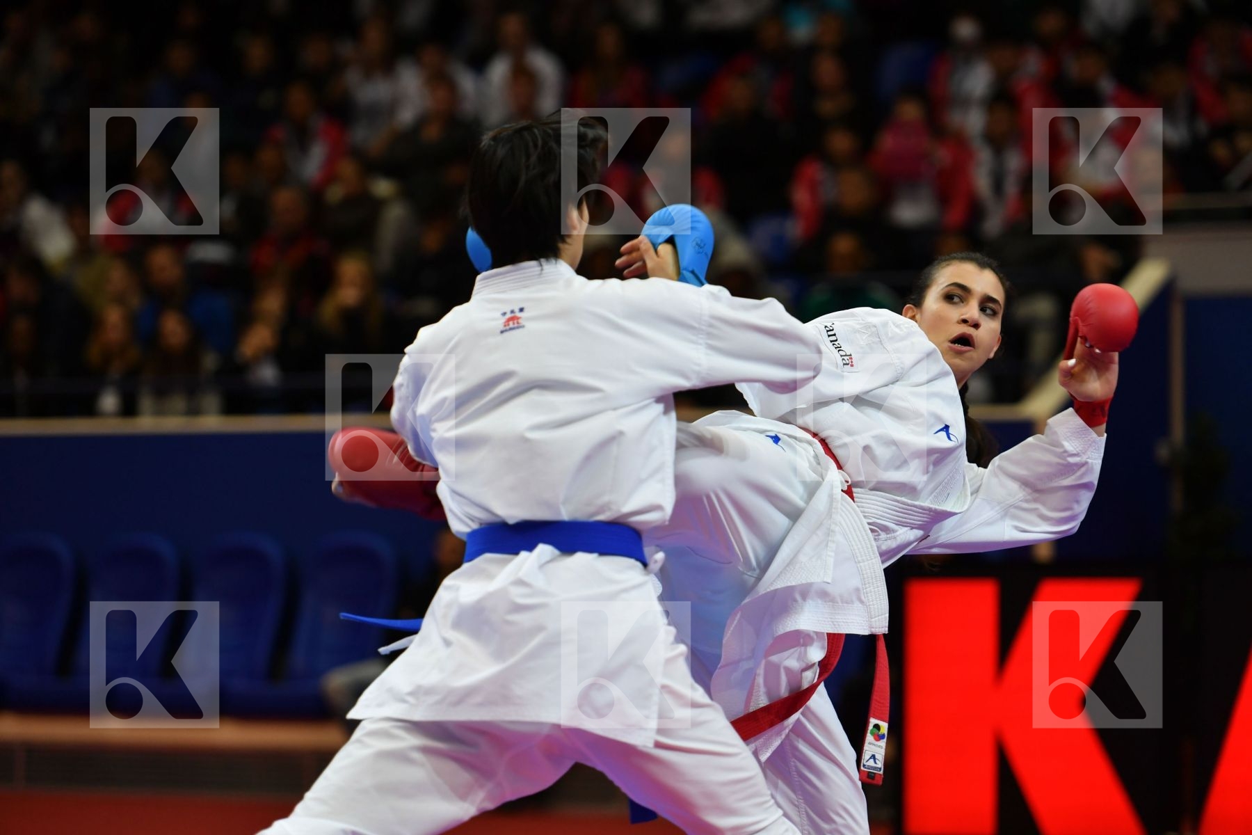 Canada China Female kumite -61 kg Jumaa Haya Yin Xiaoyan