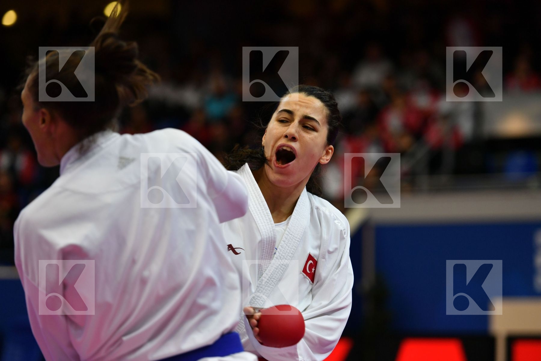 Female kumite 68+ kg Florentin Anne laure France Hocaoglu Meltem