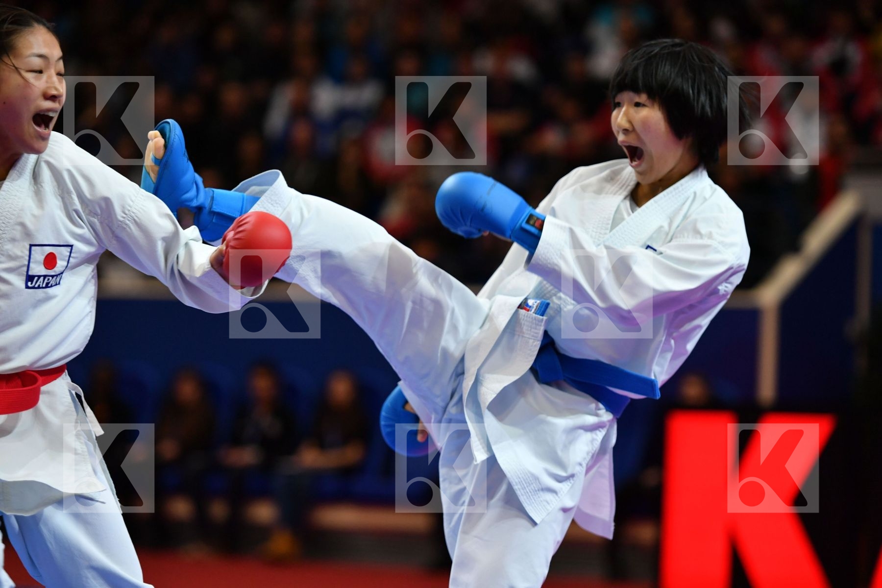 Female kumite -50 kg Japan Miyahara Miho Tadano Ayaka