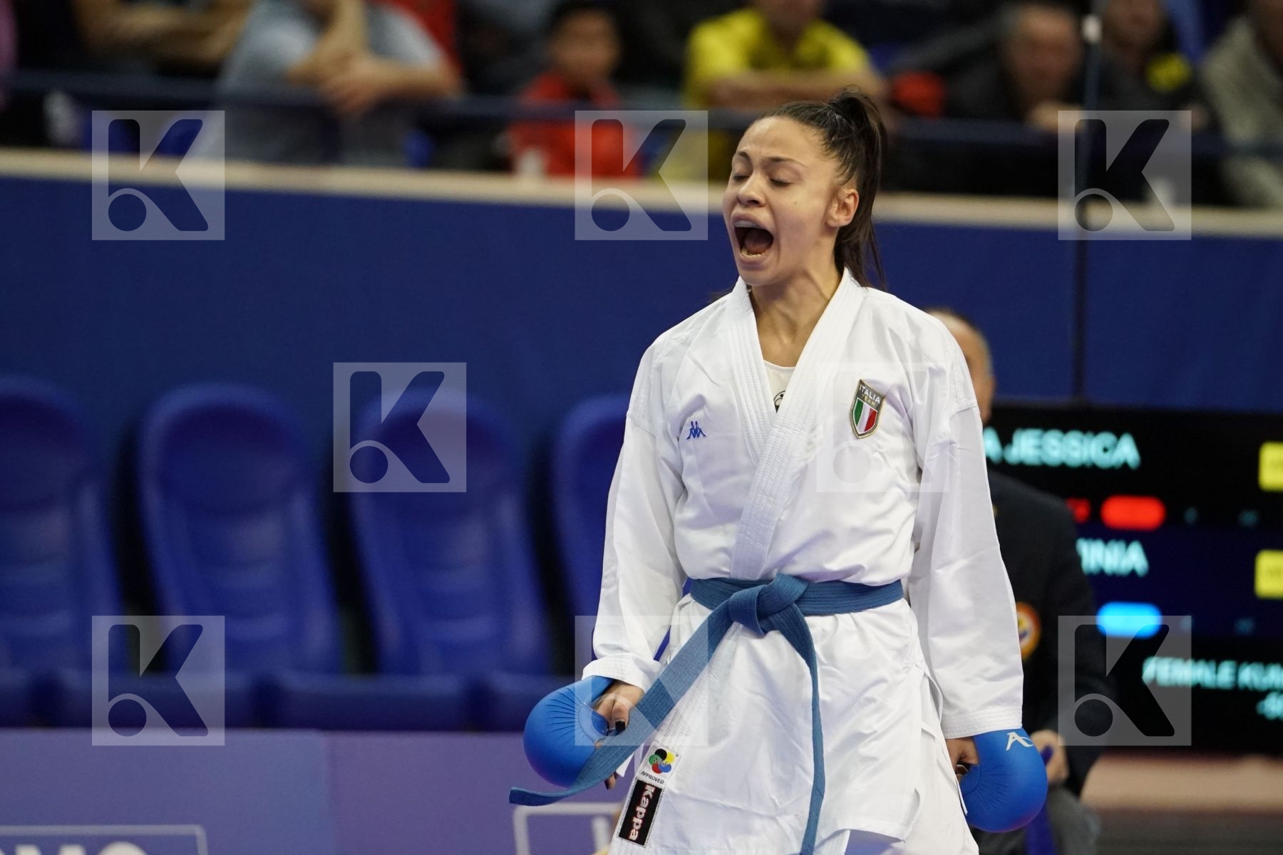 DE PAULA JESSICA (BRAZIL) vs PERFETTO ERMINIA (ITALY) in Senior Kumite -50 Kg - Bronze bout
