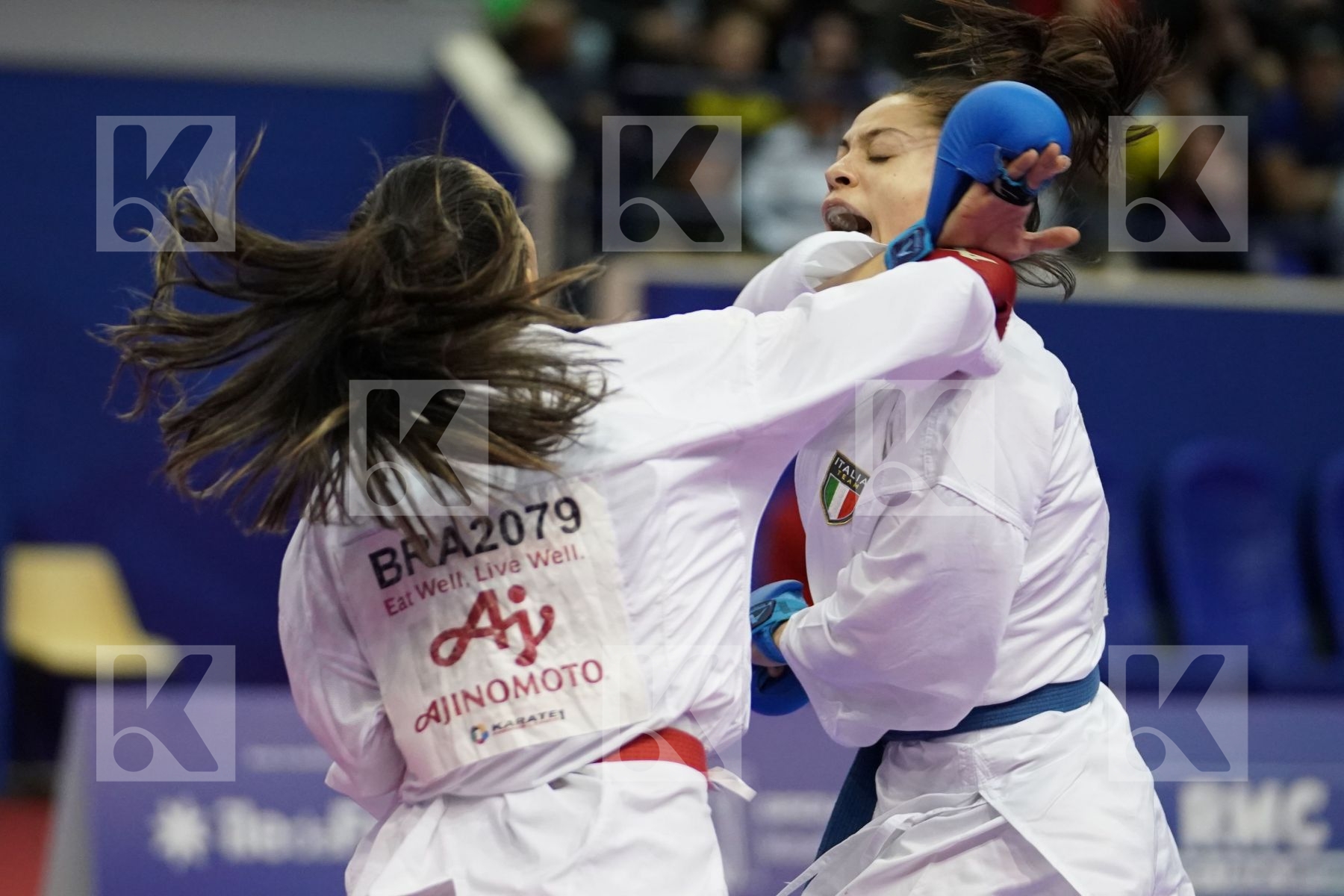 DE PAULA JESSICA (BRAZIL) vs PERFETTO ERMINIA (ITALY) in Senior Kumite -50 Kg - Bronze bout