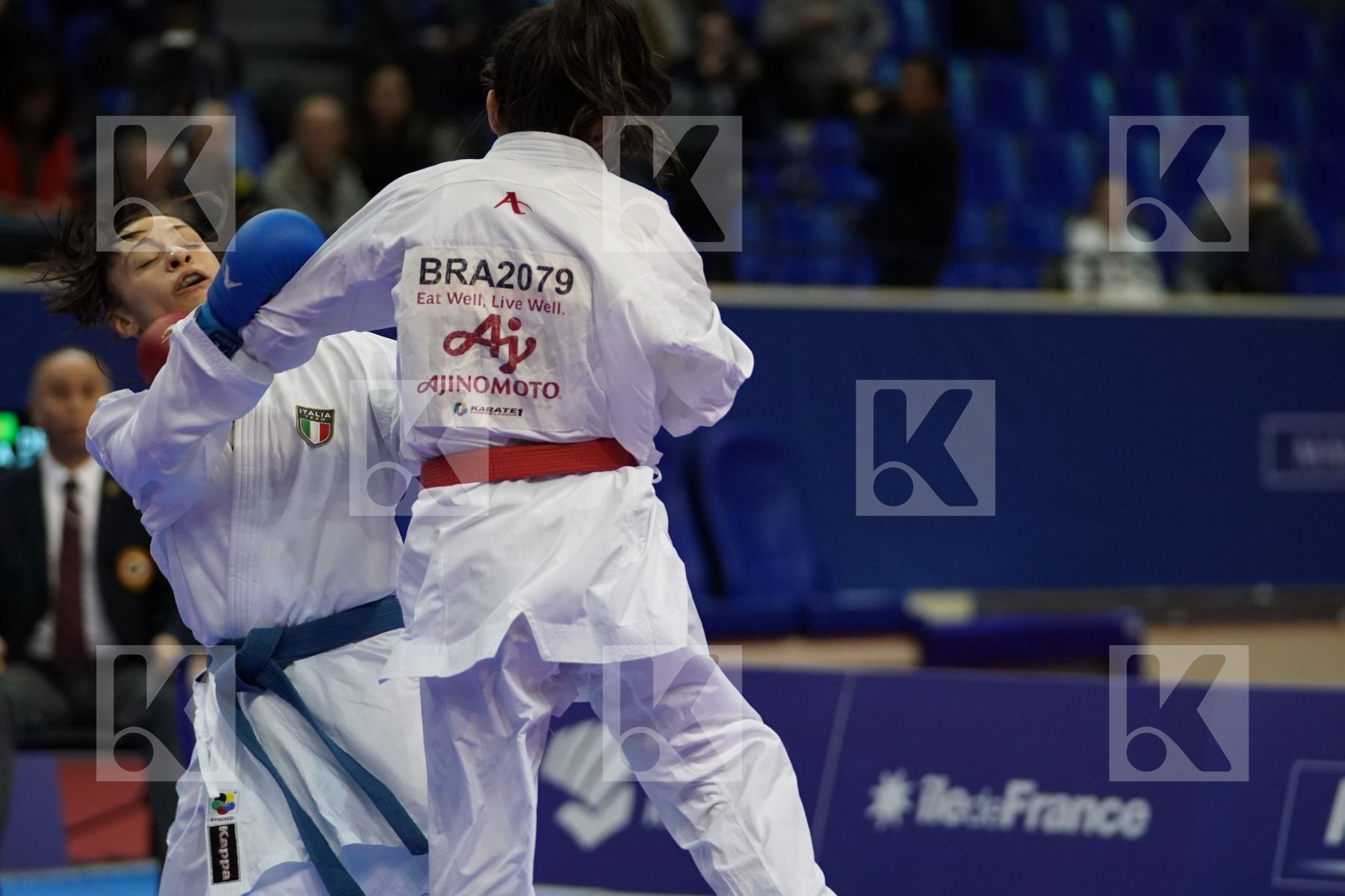 DE PAULA JESSICA (BRAZIL) vs PERFETTO ERMINIA (ITALY) in Senior Kumite -50 Kg - Bronze bout