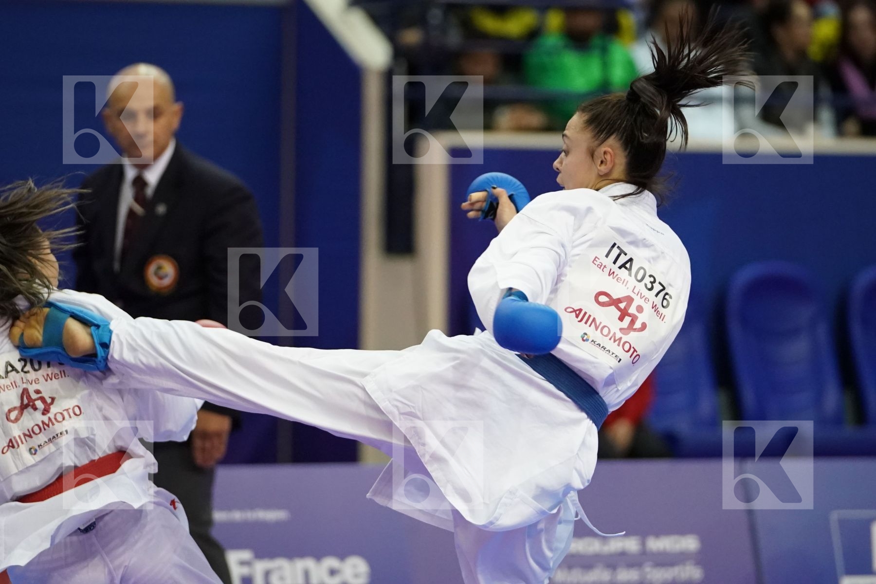 DE PAULA JESSICA (BRAZIL) vs PERFETTO ERMINIA (ITALY) in Senior Kumite -50 Kg - Bronze bout