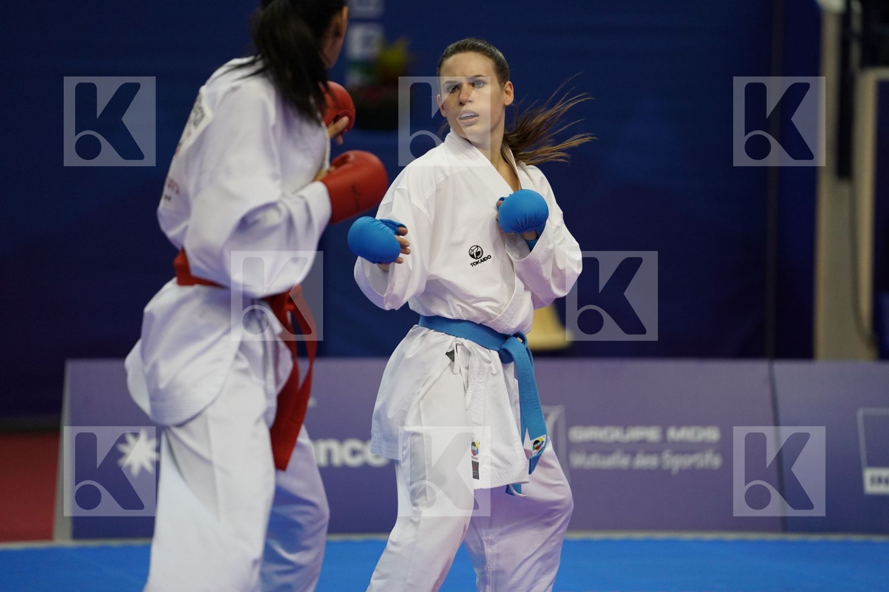 SALAMA REEM AHMED (EGYPT) vs HUBRICH SHARA (GERMANY) in Senior Kumite -50 Kg - Bronze bout