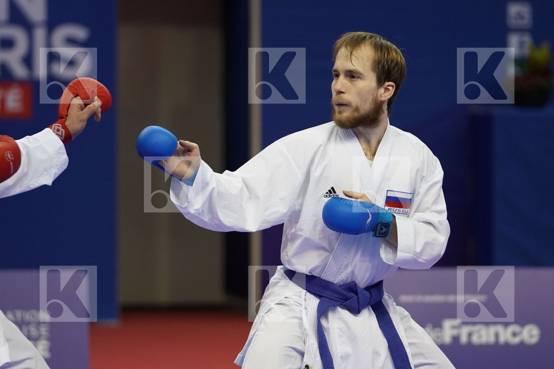 MAROCCOTINEZ JOVANNI (VENEZUELA) vs PLAKHUTIN EVGENY (RUSSIA) in Senior Kumite -60 Kg - Bronze bout