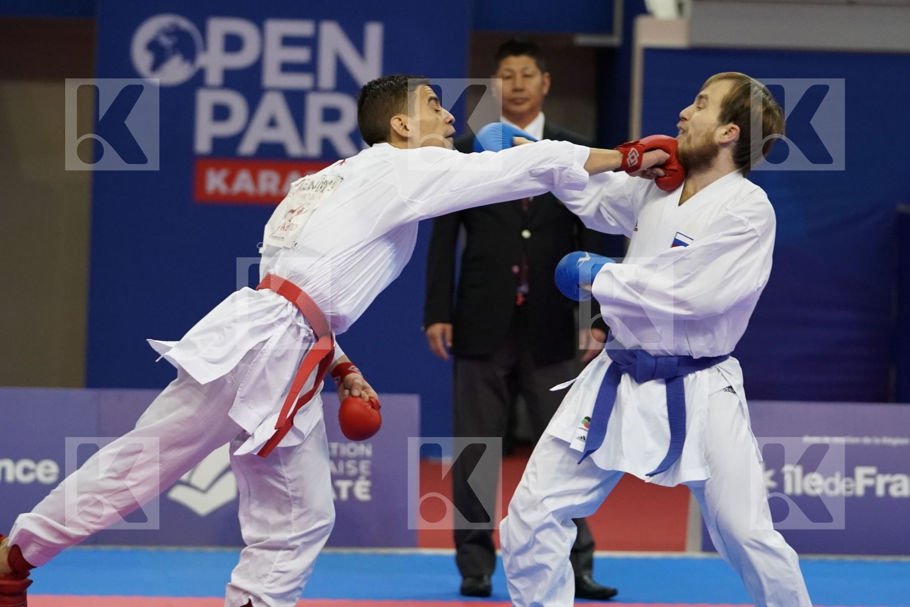 MAROCCOTINEZ JOVANNI (VENEZUELA) vs PLAKHUTIN EVGENY (RUSSIA) in Senior Kumite -60 Kg - Bronze bout