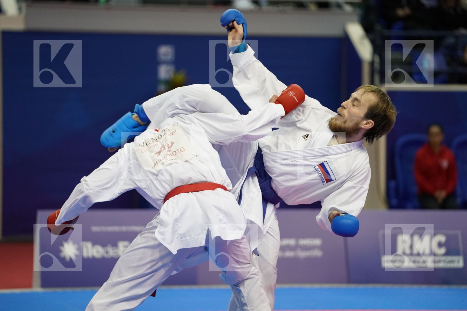 MAROCCOTINEZ JOVANNI (VENEZUELA) vs PLAKHUTIN EVGENY (RUSSIA) in Senior Kumite -60 Kg - Bronze bout