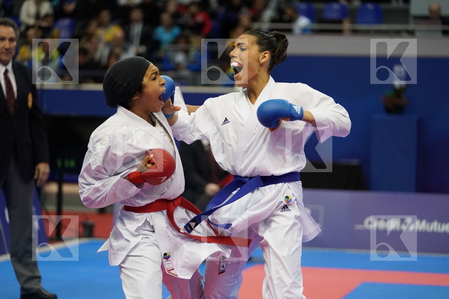 OUHAMMAD KHAWLA (MAROCCO) vs BUSA LORENA  (ITALY) in Senior Kumite -55 Kg - Bronze bout