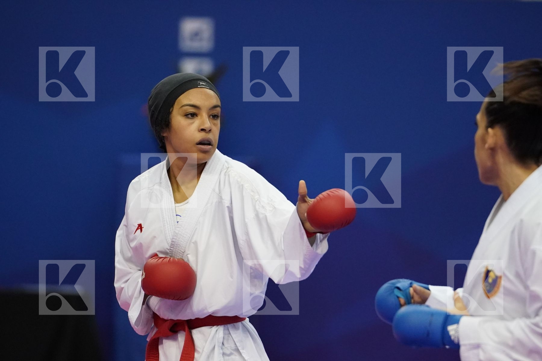 OUHAMMAD KHAWLA (MAROCCO) vs BUSA LORENA  (ITALY) in Senior Kumite -55 Kg - Bronze bout
