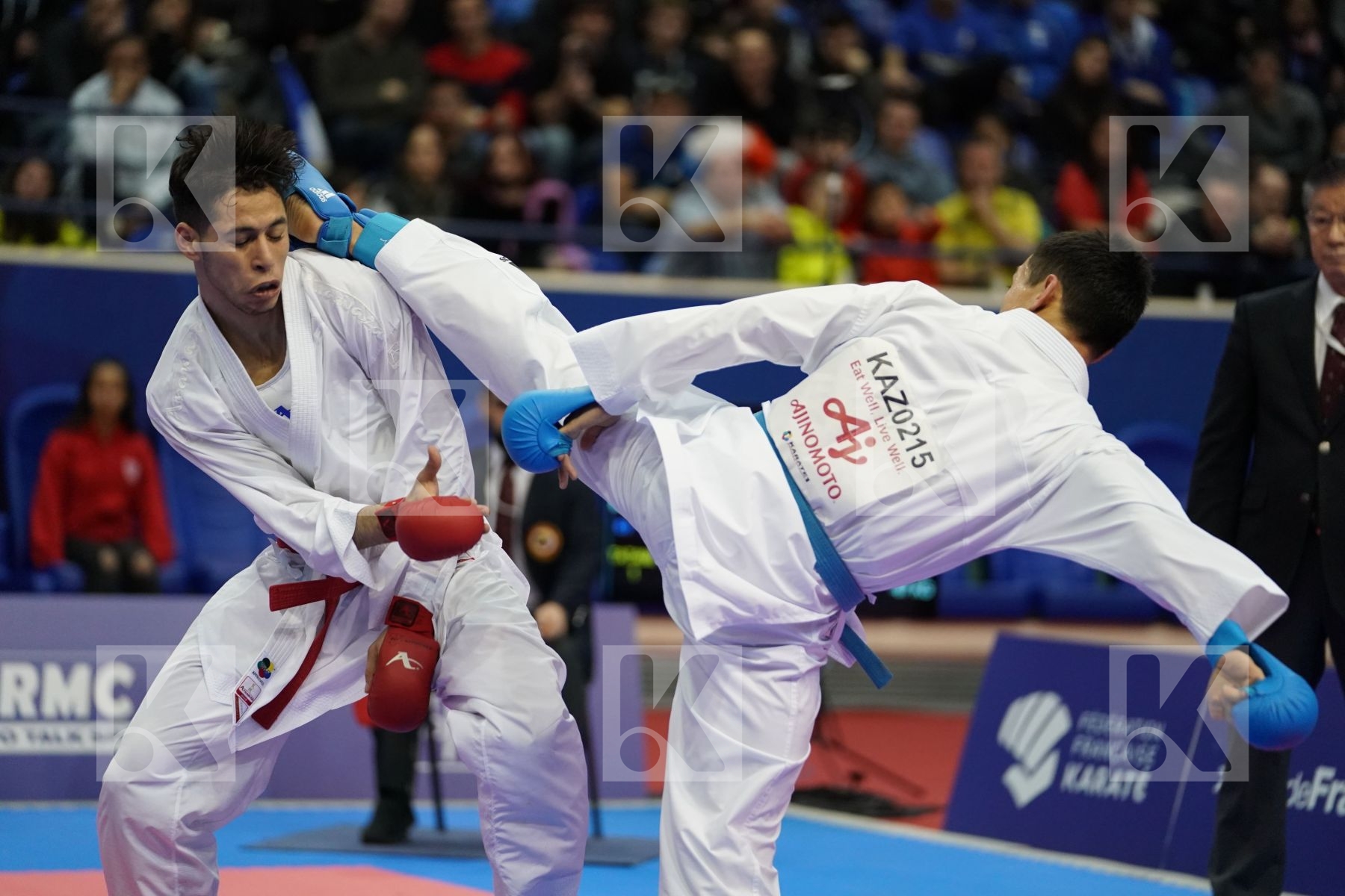 ZAKARIA AYOUB (MAROCCO) vs AMIRALI DIDAR (KAZAKHSTAN) in Senior Kumite -67 Kg - Bronze bout