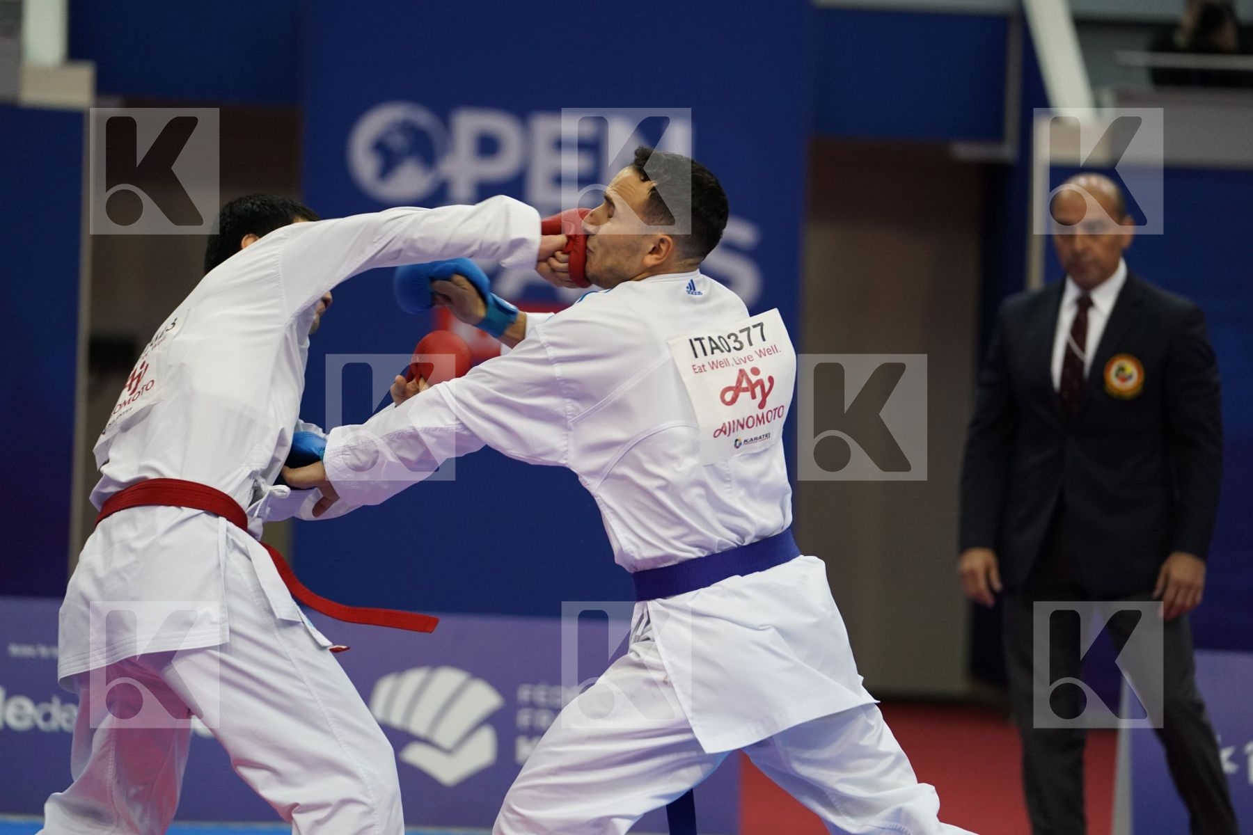 MURATOV ASSYLBEK (KAZAKHSTAN) vs D ONOFRIO FRANCENCESCO (ITALY) in Senior Kumite -67 Kg - Bronze bout