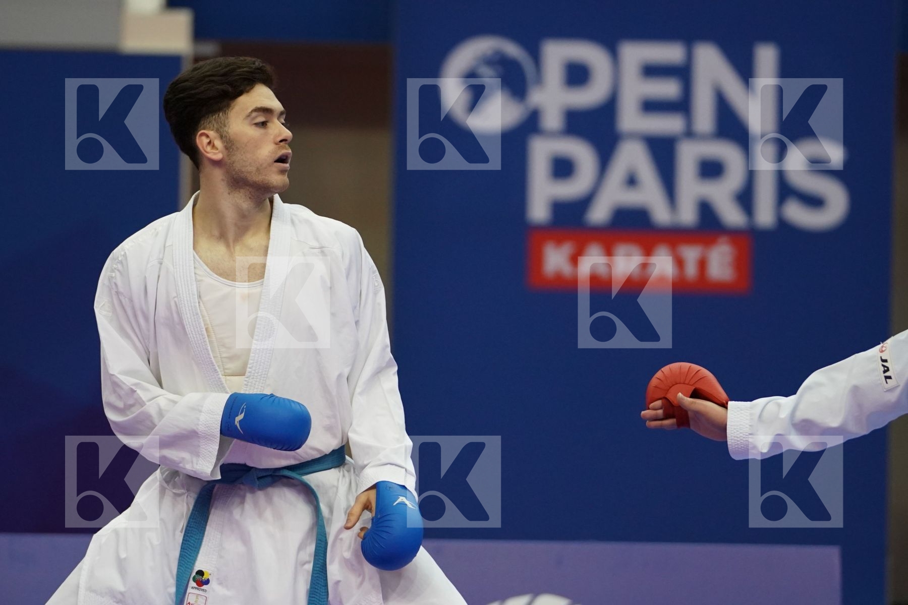 SAKIYAMA YUSEI (JAPAN) vs ASIABARI ALI ASGHAR (ISLAMIC REPUBLIC OF IRAN) in Senior Kumite Ð 75 Kg - Bronze bout