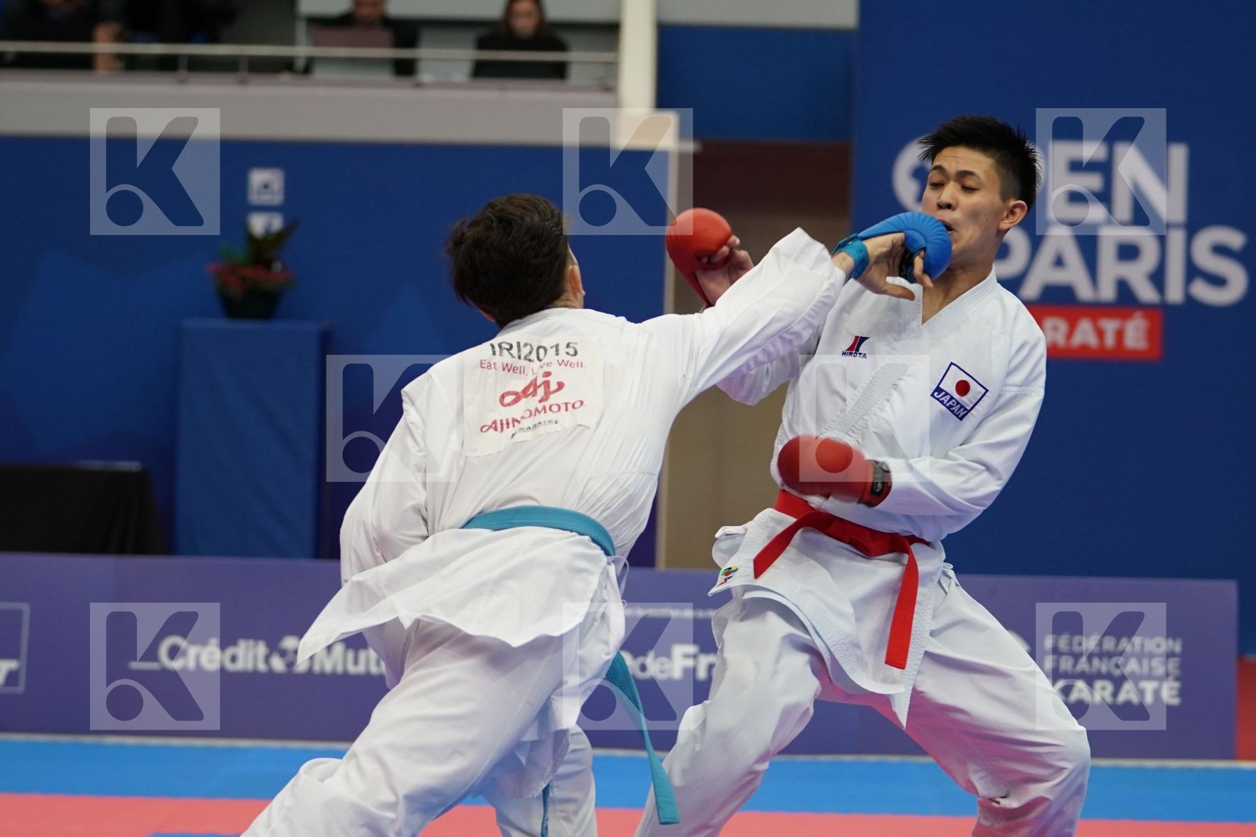 SAKIYAMA YUSEI (JAPAN) vs ASIABARI ALI ASGHAR (ISLAMIC REPUBLIC OF IRAN) in Senior Kumite Ð 75 Kg - Bronze bout