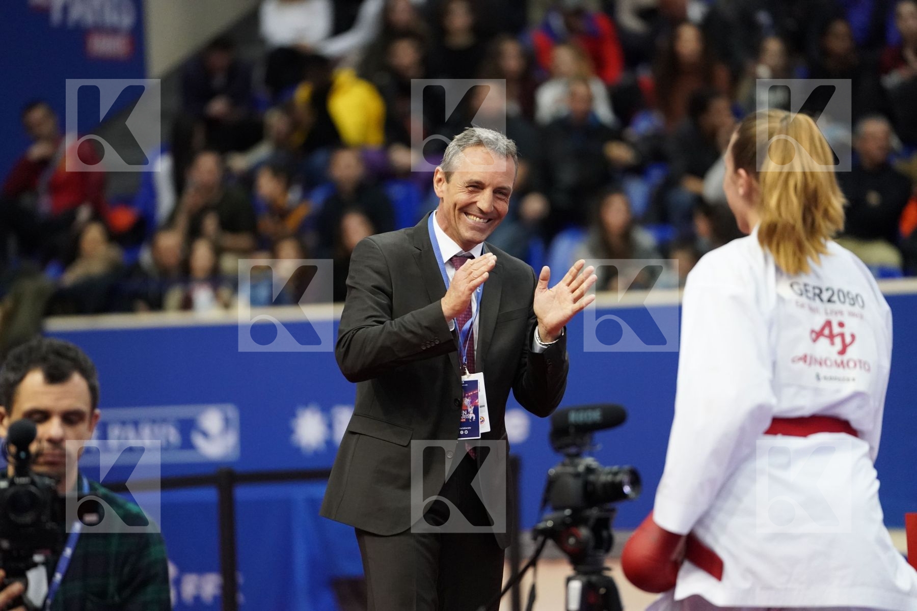 KNEER JOHANNA (GERMANY) vs ABDELAZIZ FERYAL (EGYPT) in Senior Kumite Ð 68 Kg - Bronze bout