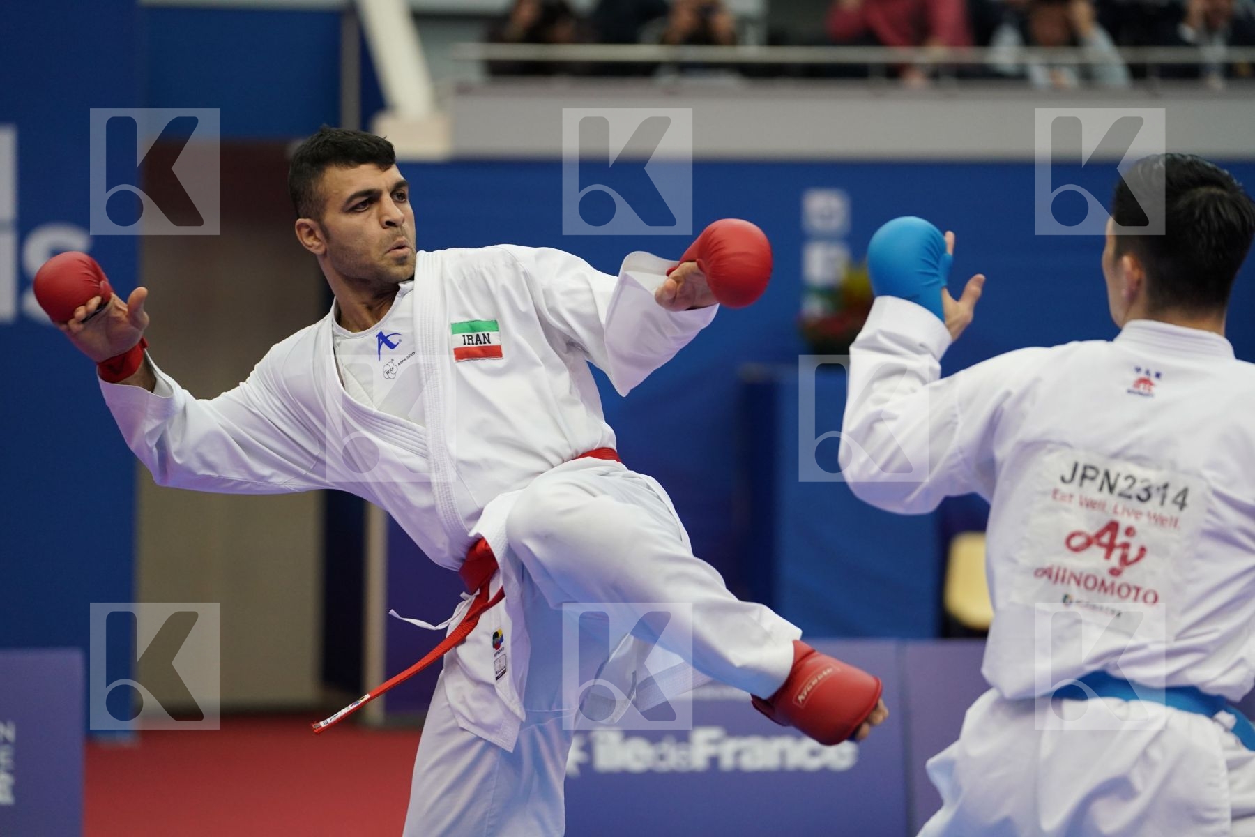 POORSHAB ZABIOLLAH (ISLAMIC REPUBLIC OF IRAN) vs SHIMADA RIKITO (JAPAN) in Senior Kumite Ð 84 Kg - Bronze bout