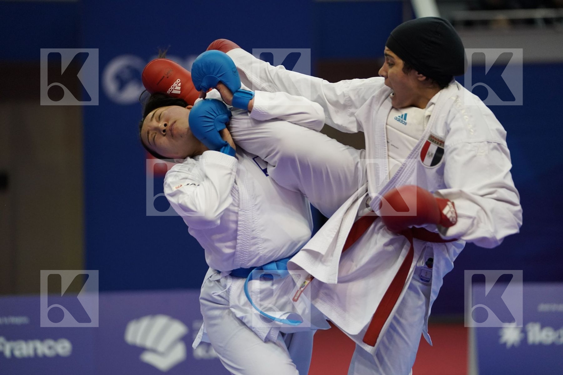 OKILA MENNA SHAABAN (EGYPT) vs SUGIMOTO RISA (JAPAN) in Senior Kumite 68+ Kg - Bronze bout