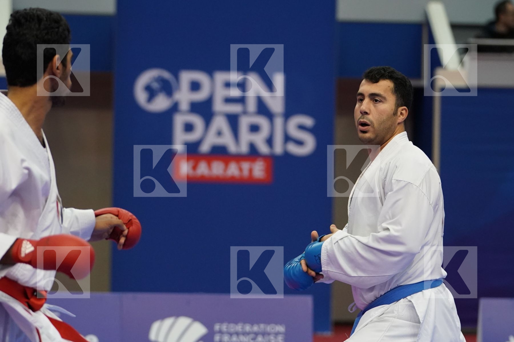 MAHMOUD TAHA TAREK (EGYPT) vs GANJZADEH SAJAD (ISLAMIC REPUBLIC OF IRAN) in Senior Kumite 84+ Kg - Bronze bout
