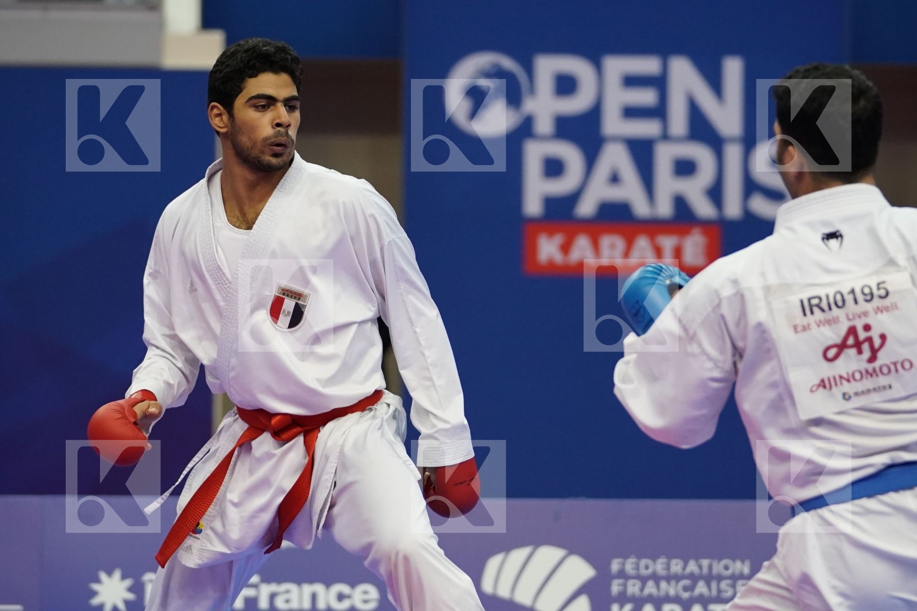 MAHMOUD TAHA TAREK (EGYPT) vs GANJZADEH SAJAD (ISLAMIC REPUBLIC OF IRAN) in Senior Kumite 84+ Kg - Bronze bout