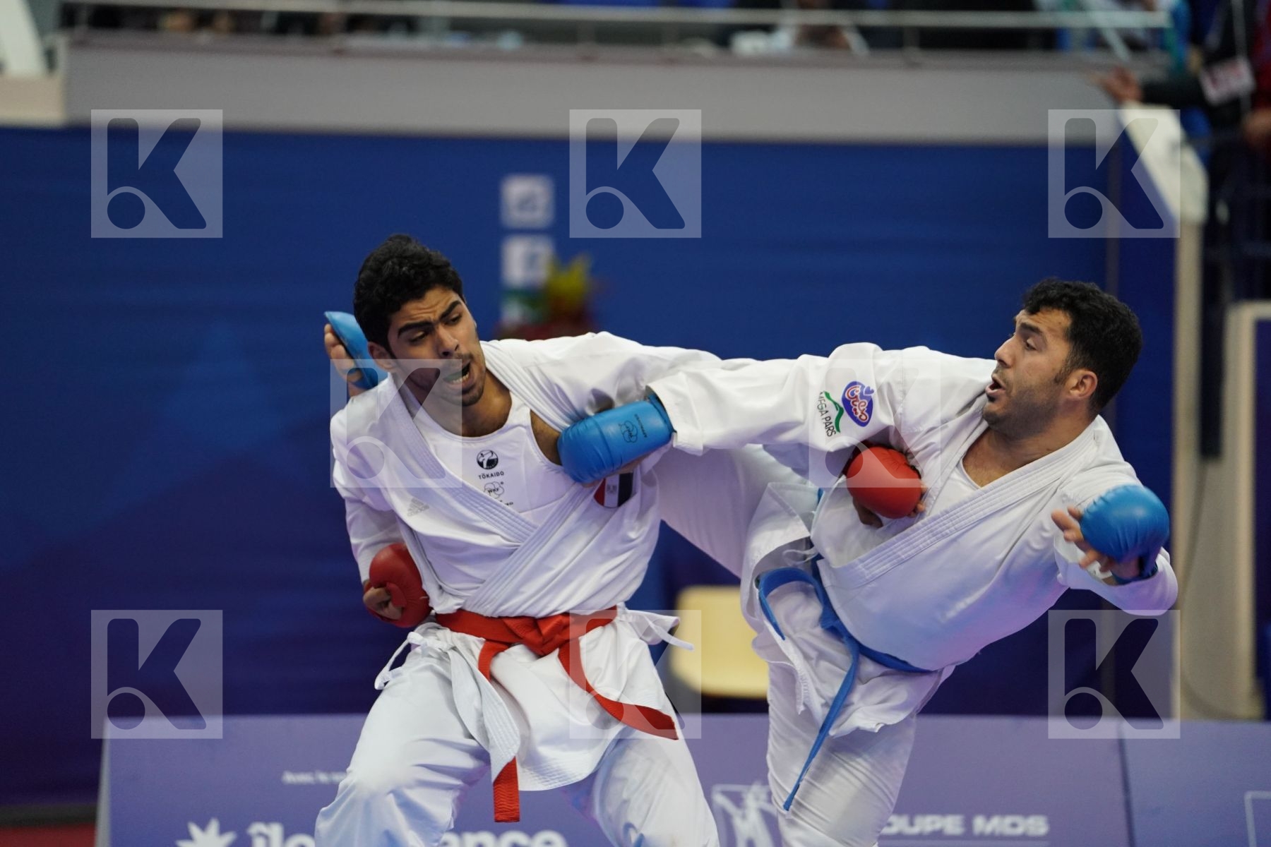 MAHMOUD TAHA TAREK (EGYPT) vs GANJZADEH SAJAD (ISLAMIC REPUBLIC OF IRAN) in Senior Kumite 84+ Kg - Bronze bout