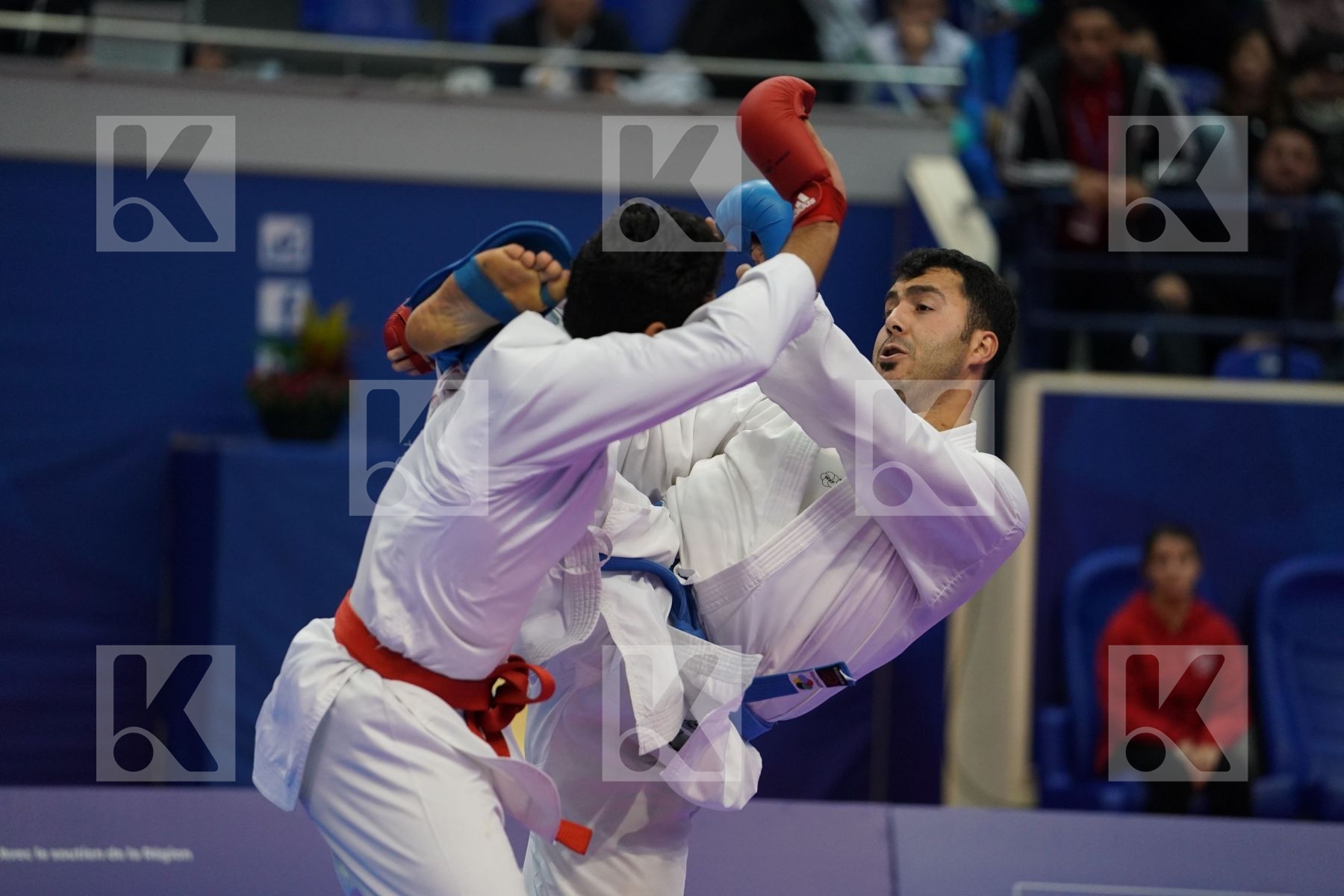 MAHMOUD TAHA TAREK (EGYPT) vs GANJZADEH SAJAD (ISLAMIC REPUBLIC OF IRAN) in Senior Kumite 84+ Kg - Bronze bout