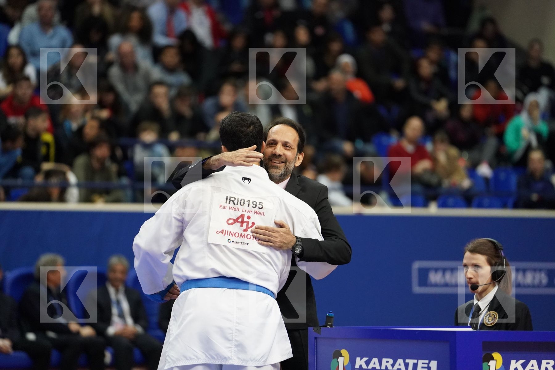 MAHMOUD TAHA TAREK (EGYPT) vs GANJZADEH SAJAD (ISLAMIC REPUBLIC OF IRAN) in Senior Kumite 84+ Kg - Bronze bout