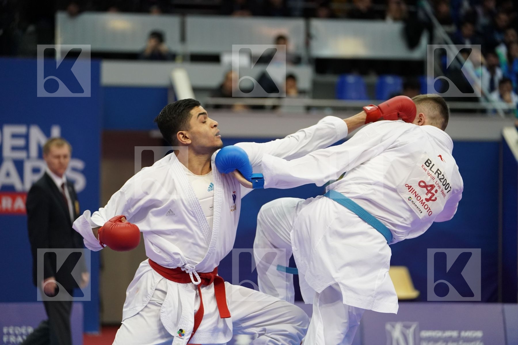 FILALI MEHDI (FRANCE) vs VODCHYTS ALIAKSEI (BELARUS) in Senior Kumite 84+ Kg - Bronze bout