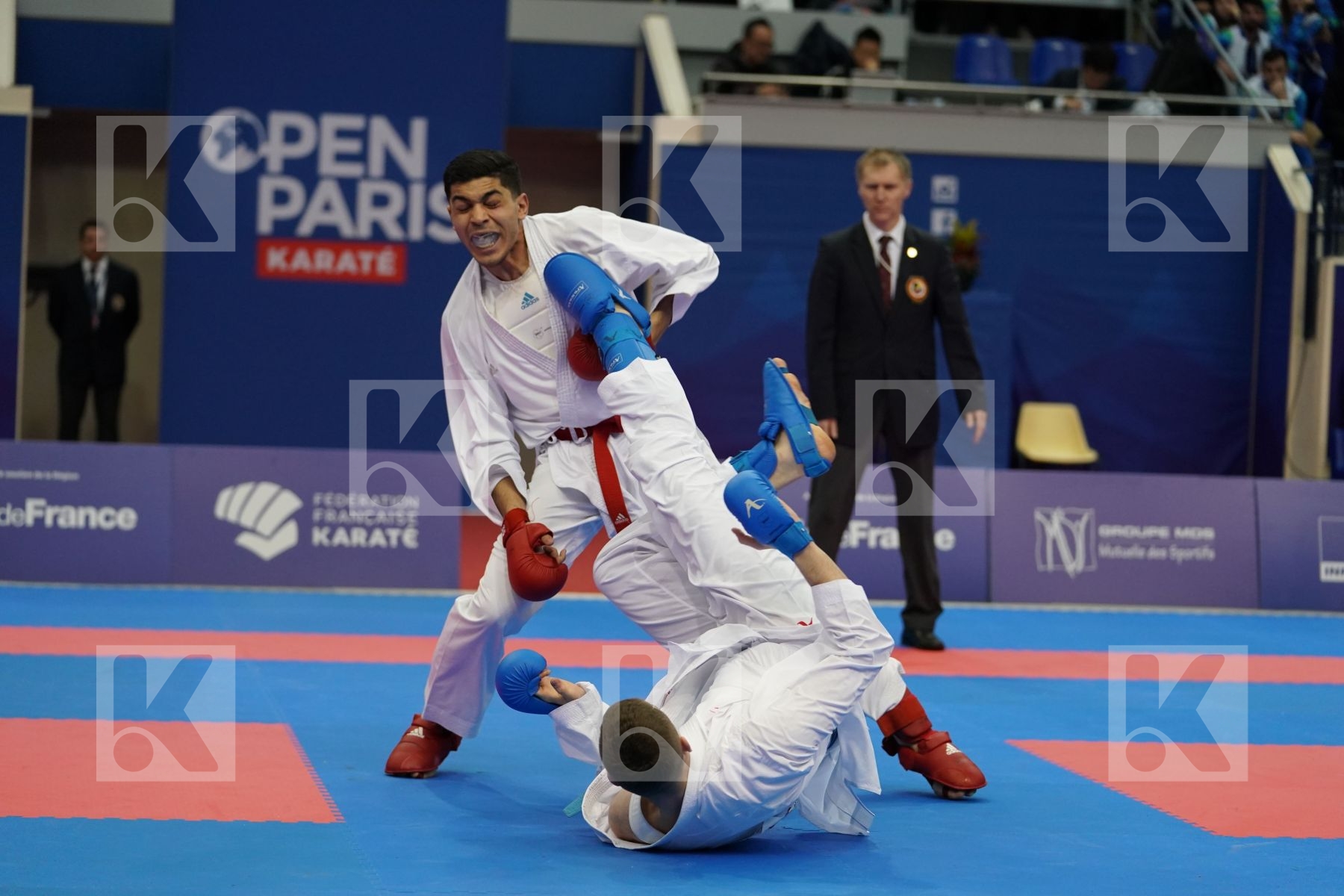 FILALI MEHDI (FRANCE) vs VODCHYTS ALIAKSEI (BELARUS) in Senior Kumite 84+ Kg - Bronze bout