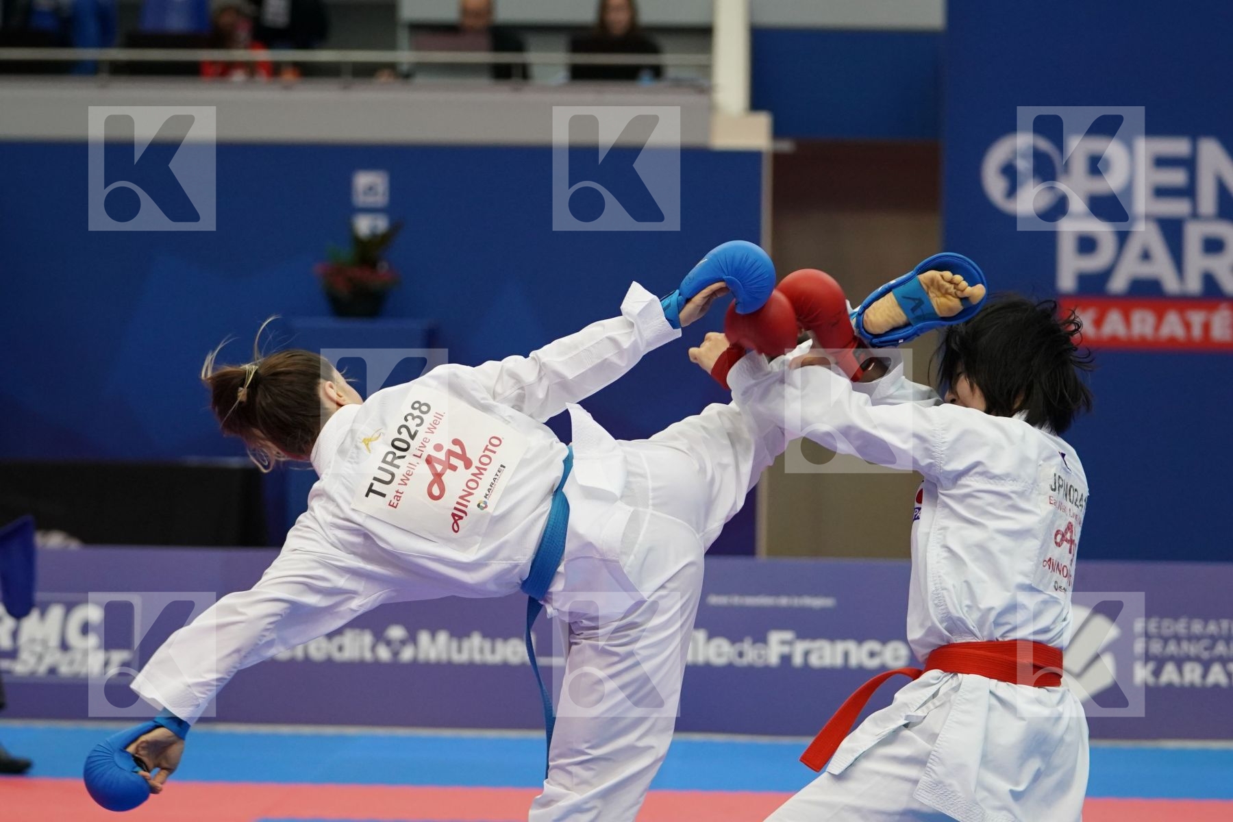 MIYAHARA MIHO (JAPAN) vs OZCELIK ARAPOGLU SERAP (TURKEY) in Senior Kumite -50 Kg - Gold bout
