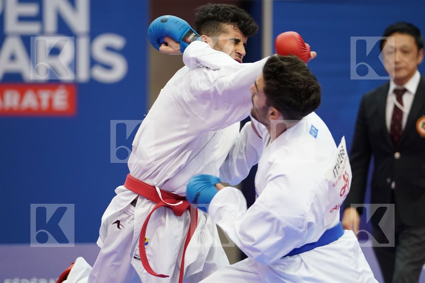 HASSANNIAIDEILAMI MAJID (ISLAMIC REPUBLIC OF IRAN) vs CRESCENZO ANGELO (ITALY) in Senior Kumite -60 Kg - Gold bout