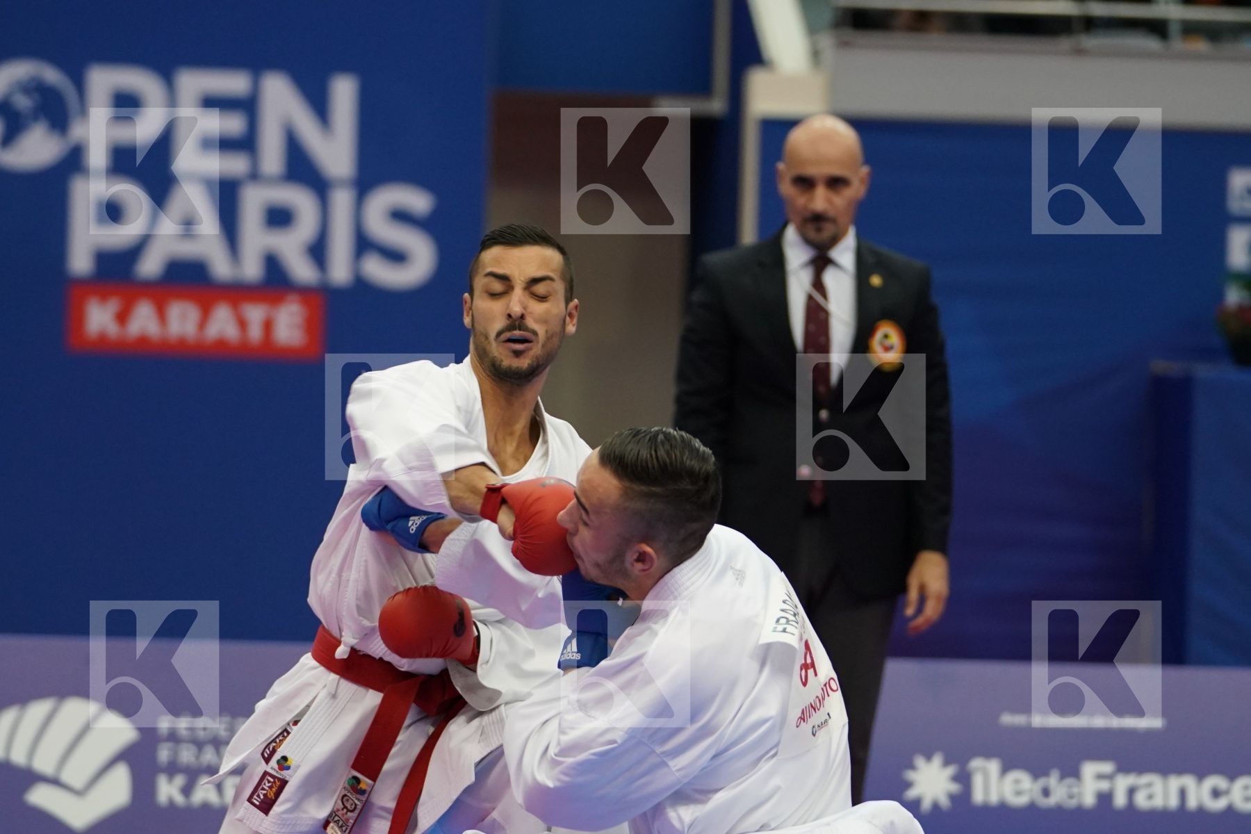 MAROCCOESCA LUCA (ITALY) vs DACOSTA STEVEN (FRANCE) in Senior Kumite -67 Kg - Gold bout