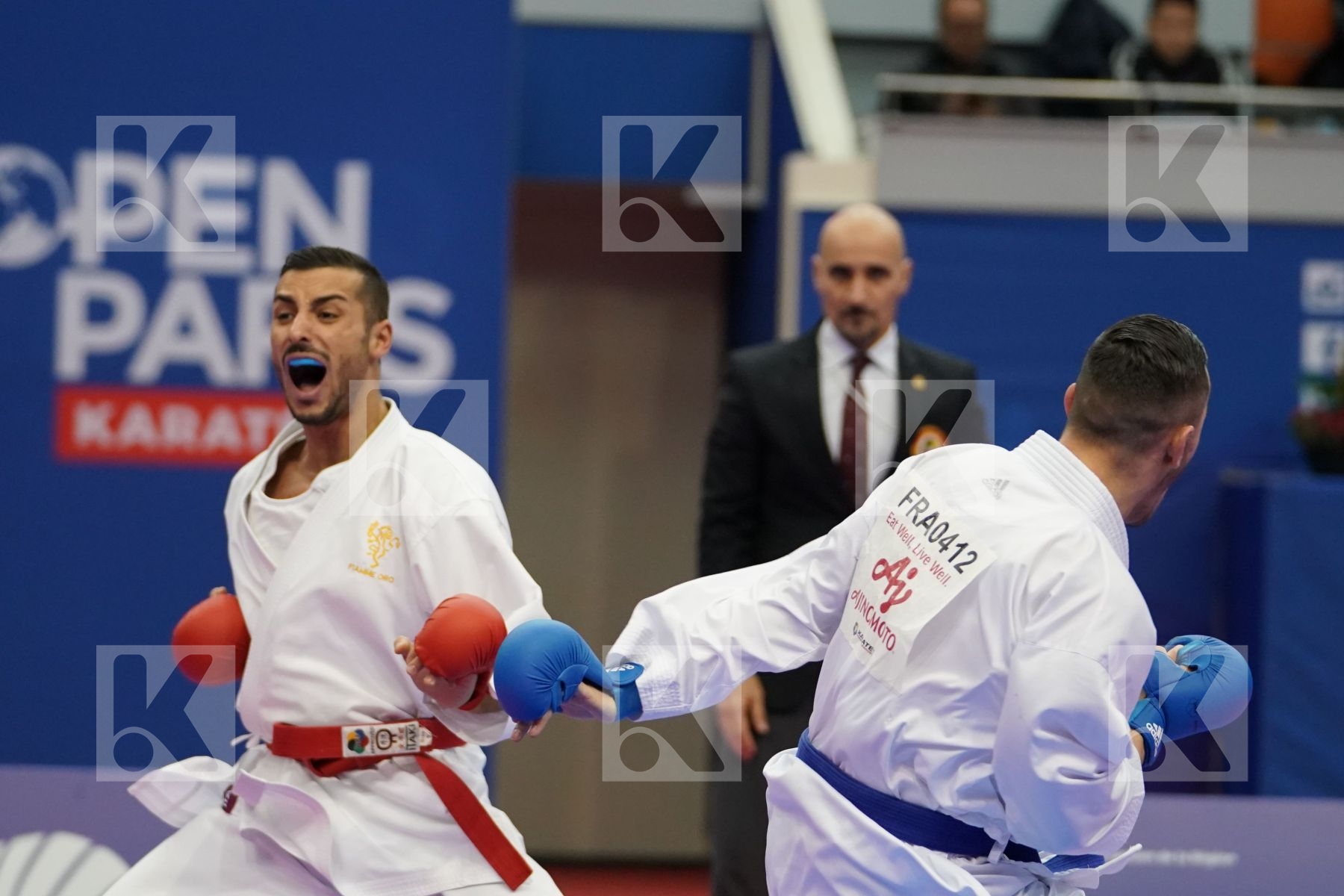MAROCCOESCA LUCA (ITALY) vs DACOSTA STEVEN (FRANCE) in Senior Kumite -67 Kg - Gold bout